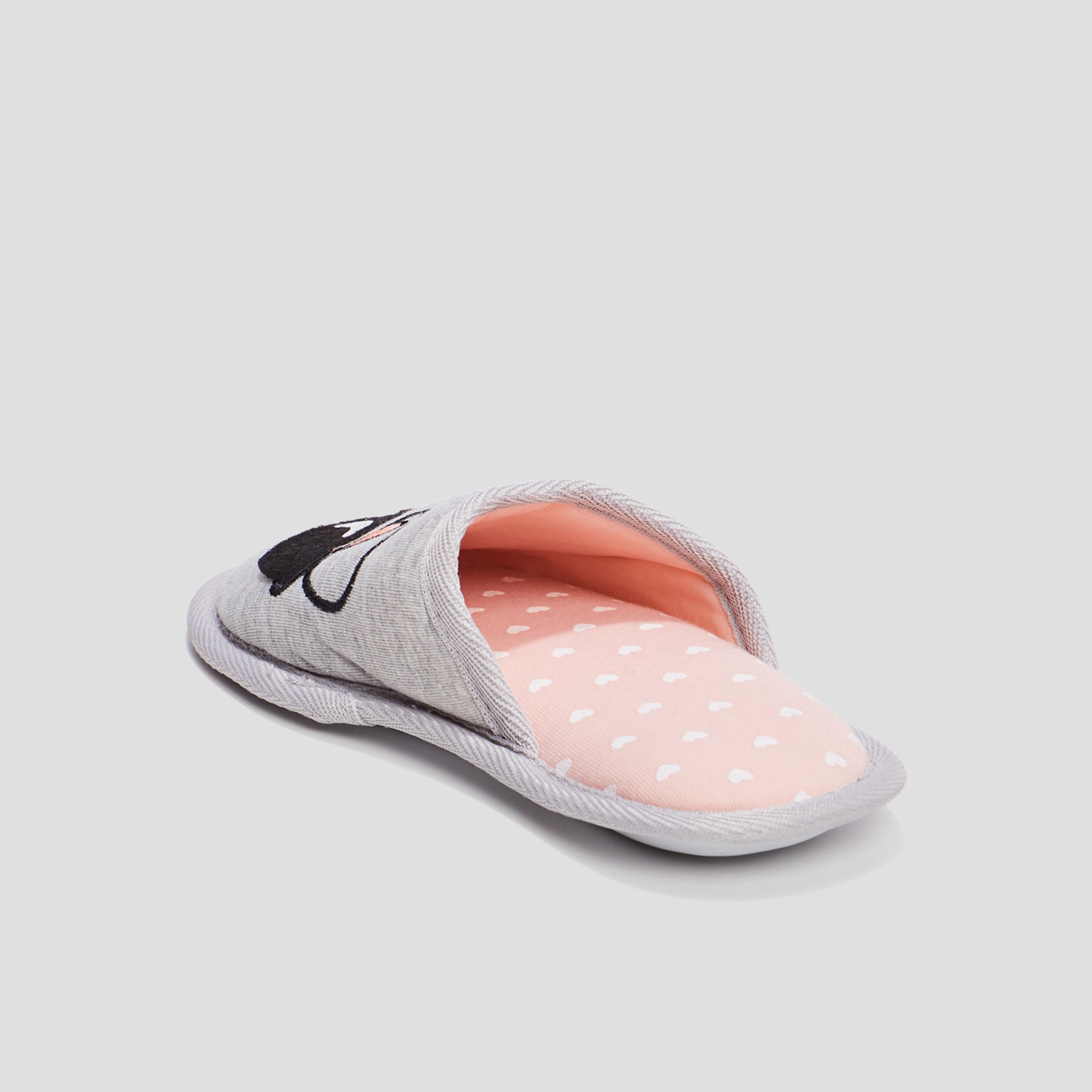 Chaussons mules gris fille | La Halle