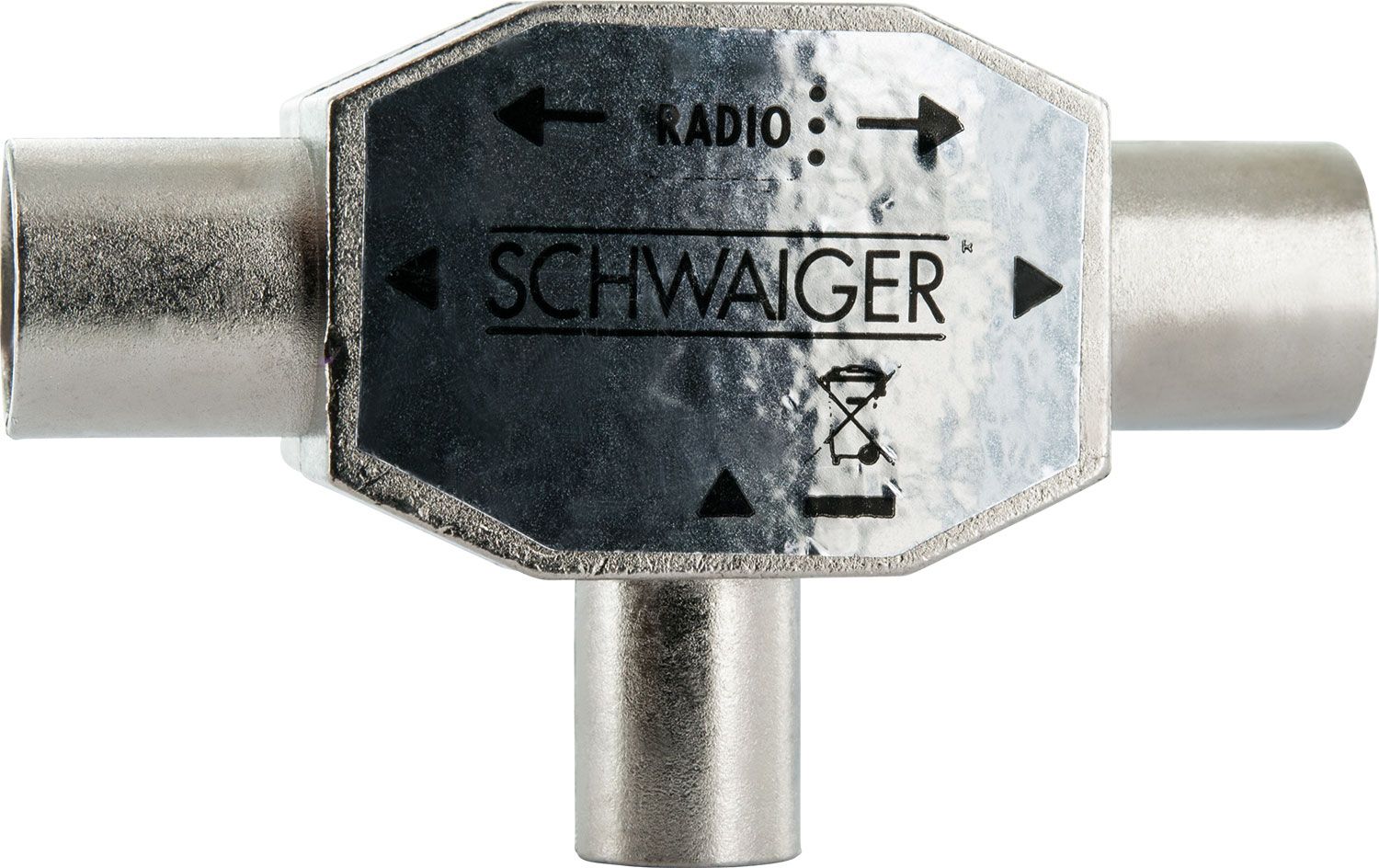 Schwaiger Metall 2-fach Radio Aufsteckverteiler