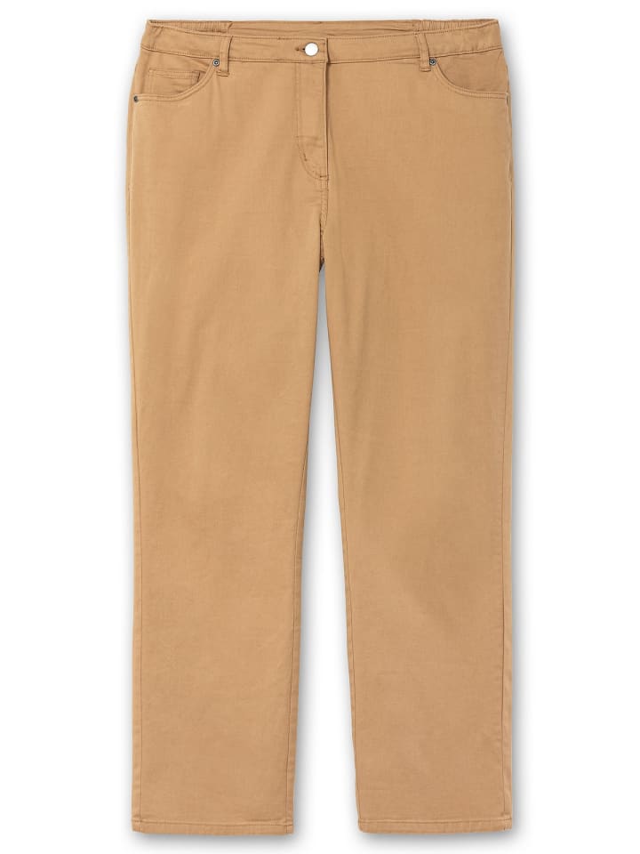 sheego Gerade Jeans in camelfarben günstig kaufen