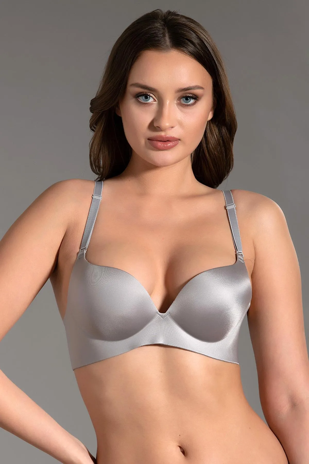 C&City  Unterstützter Laser Soft-Cup-BH C16045 Grau