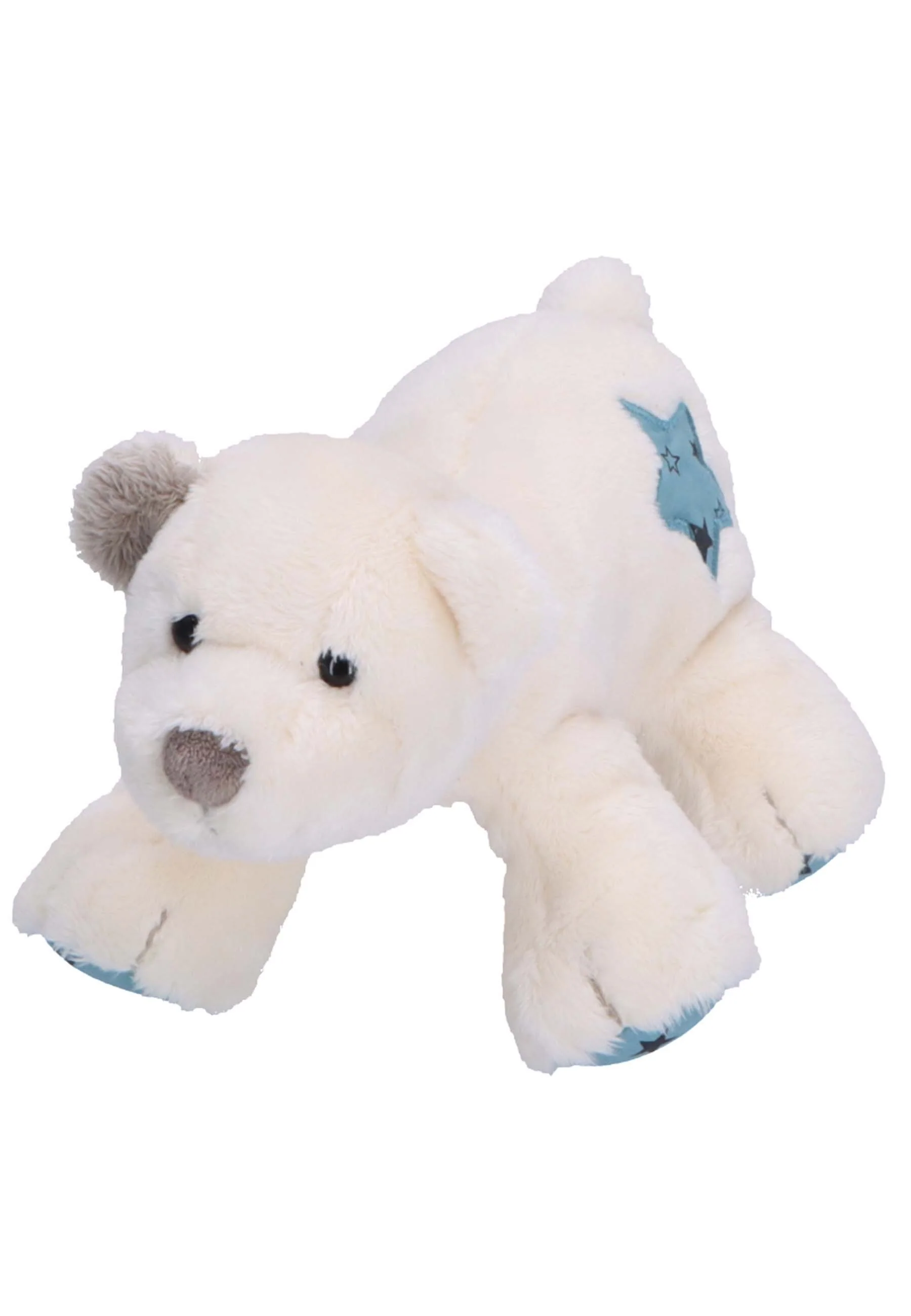 Spieltier Eisbär Elia mit Rassel und Knopfaugen