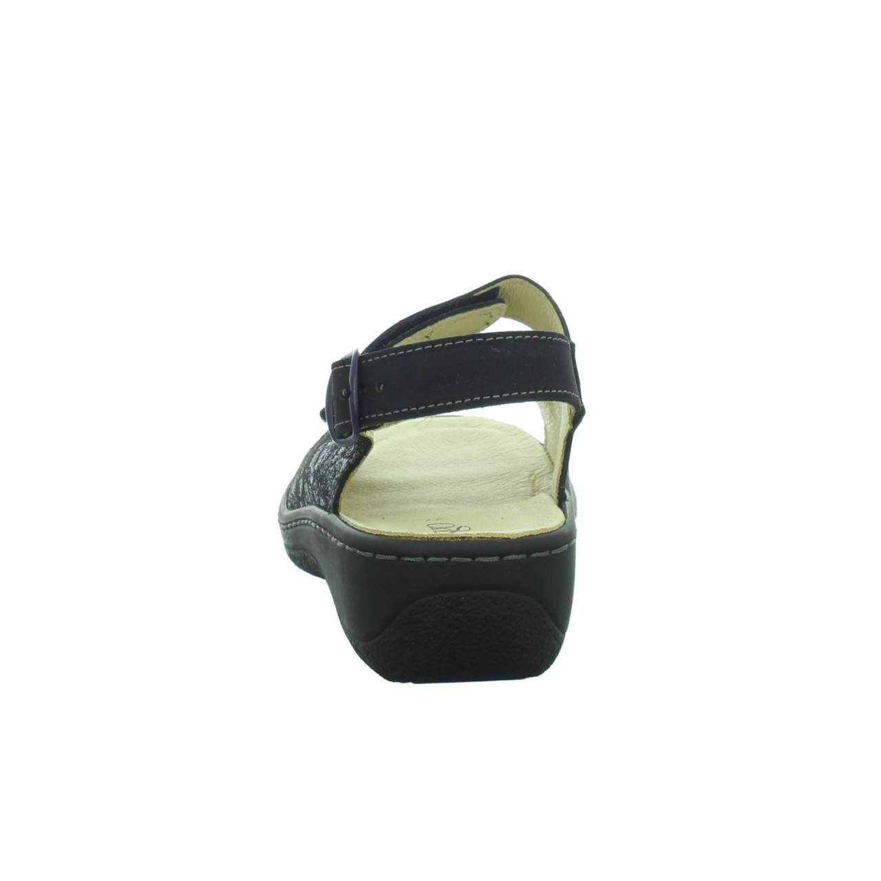 LONGO Komfort Sandalen schwarz Bequem-Pantolette,schwarz/navy