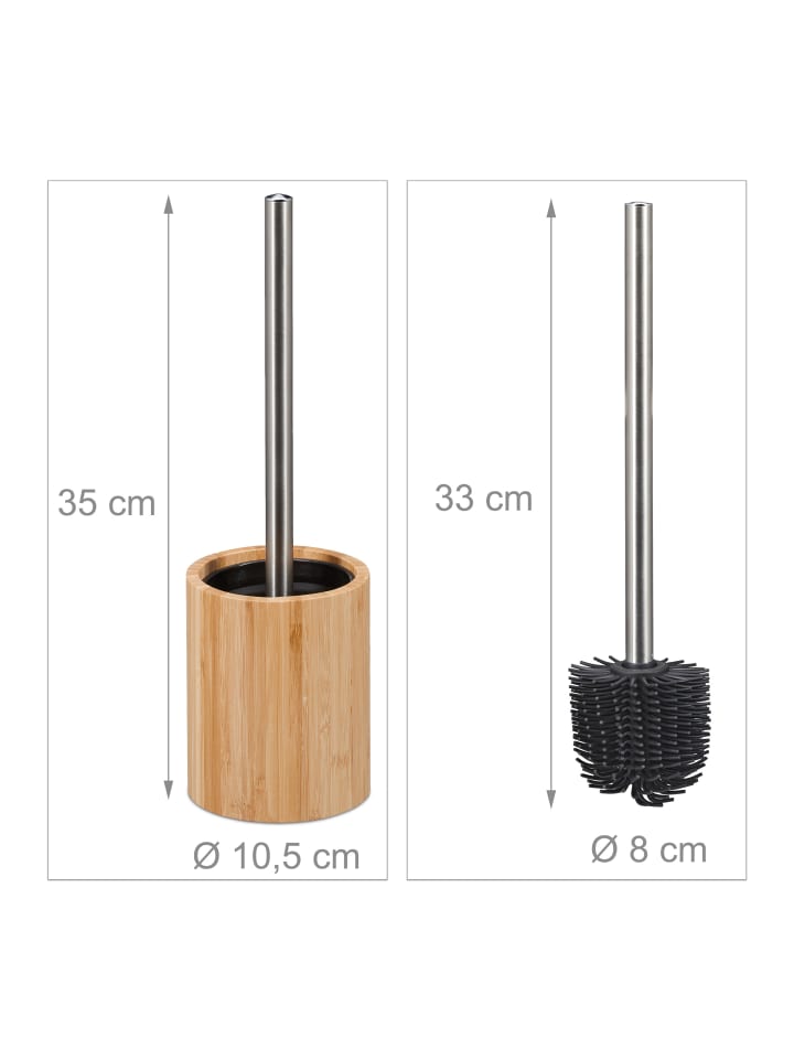 relaxdays Toilettenbürste in Natur/ Silber günstig kaufen onesize