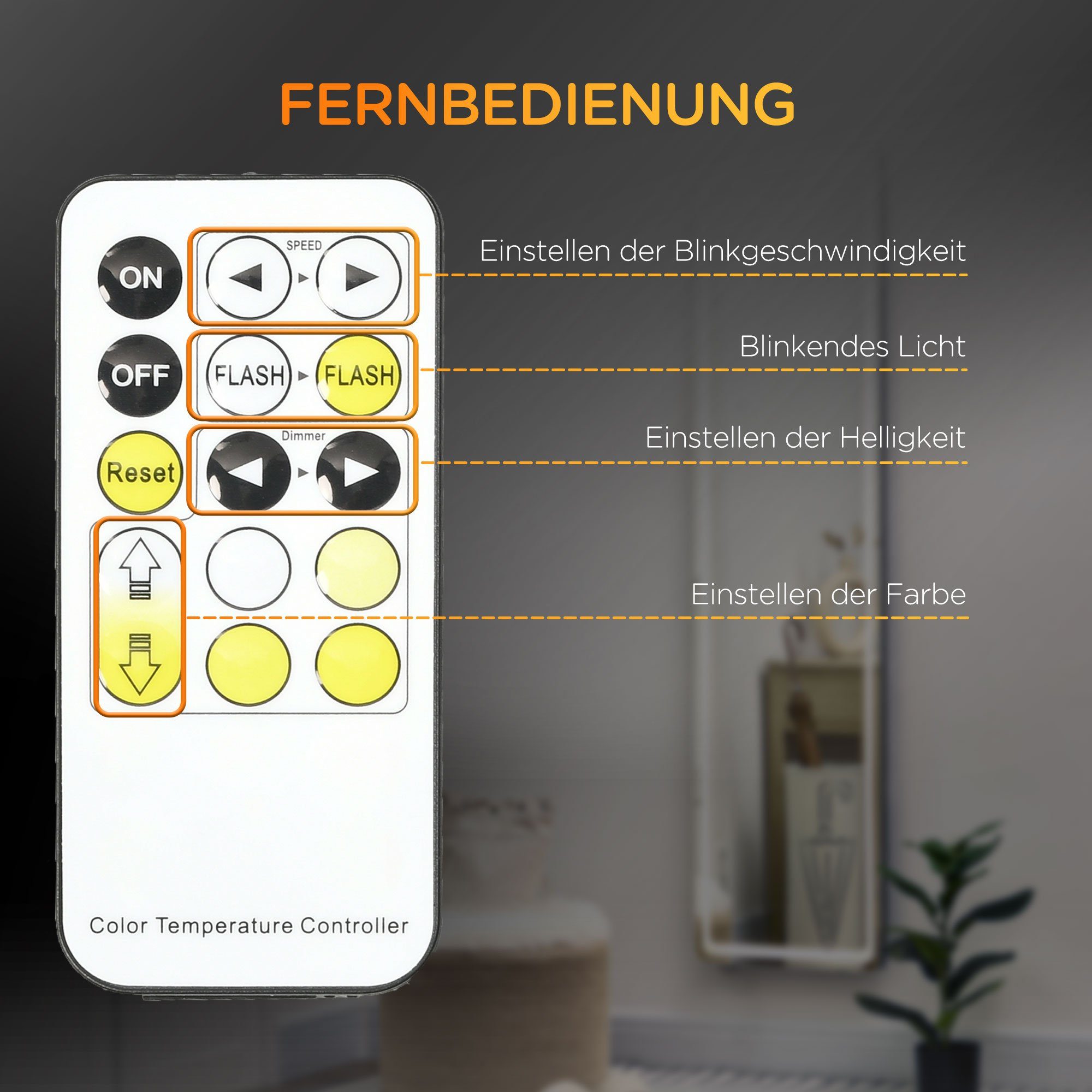 HOMCOM Standspiegel mit LED-Licht, freistehend, Aluminium, einstellbares Licht (Set, 1-St., 1 Ankleidespiegel), LED