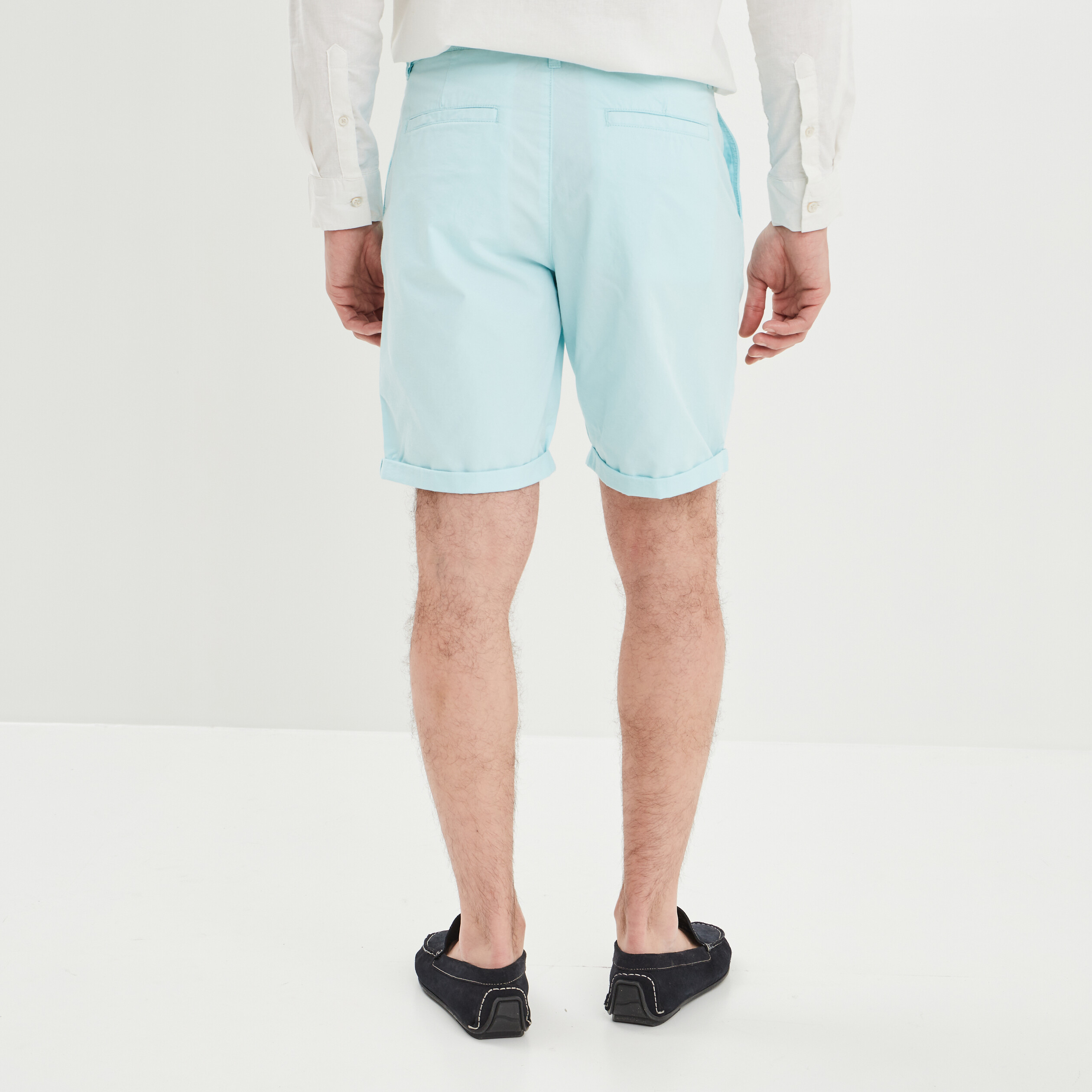 Bermuda chino regular bleu turquoise homme | La Halle
