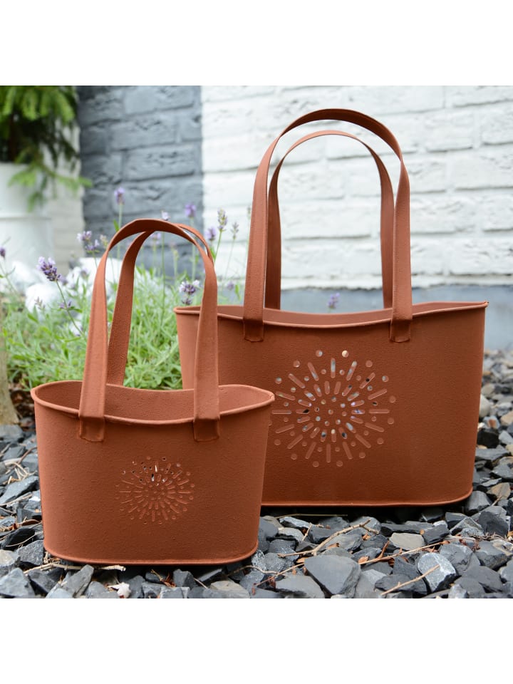 UNUS Blumentopf Handtasche Rostopfik 2er Set in Braun günstig kaufen onesize