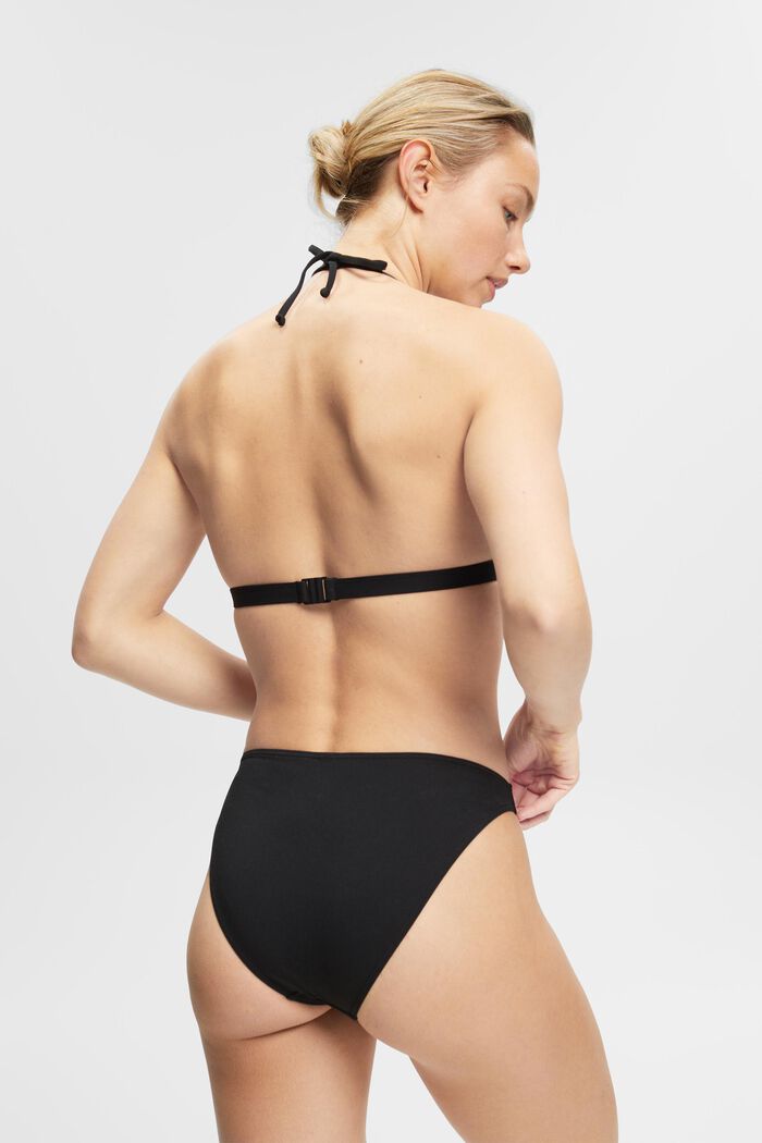 Strukturierte Bikinihose mit hohem Beinausschnitt