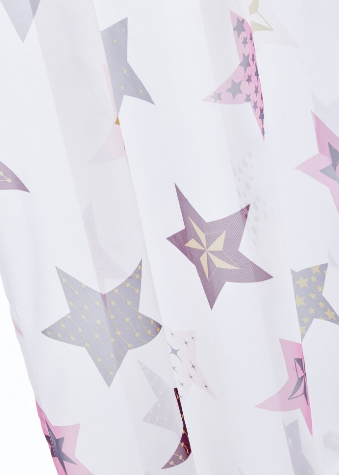 Gardine mit Sterne Druck (1er Pack)