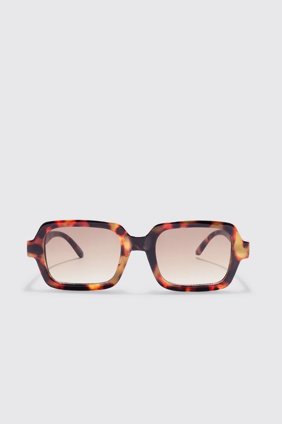 Eckige Schildplatt-Sonnenbrille