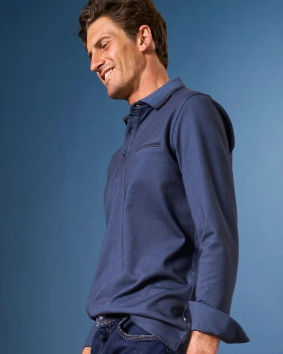 Polo manches longues jersey