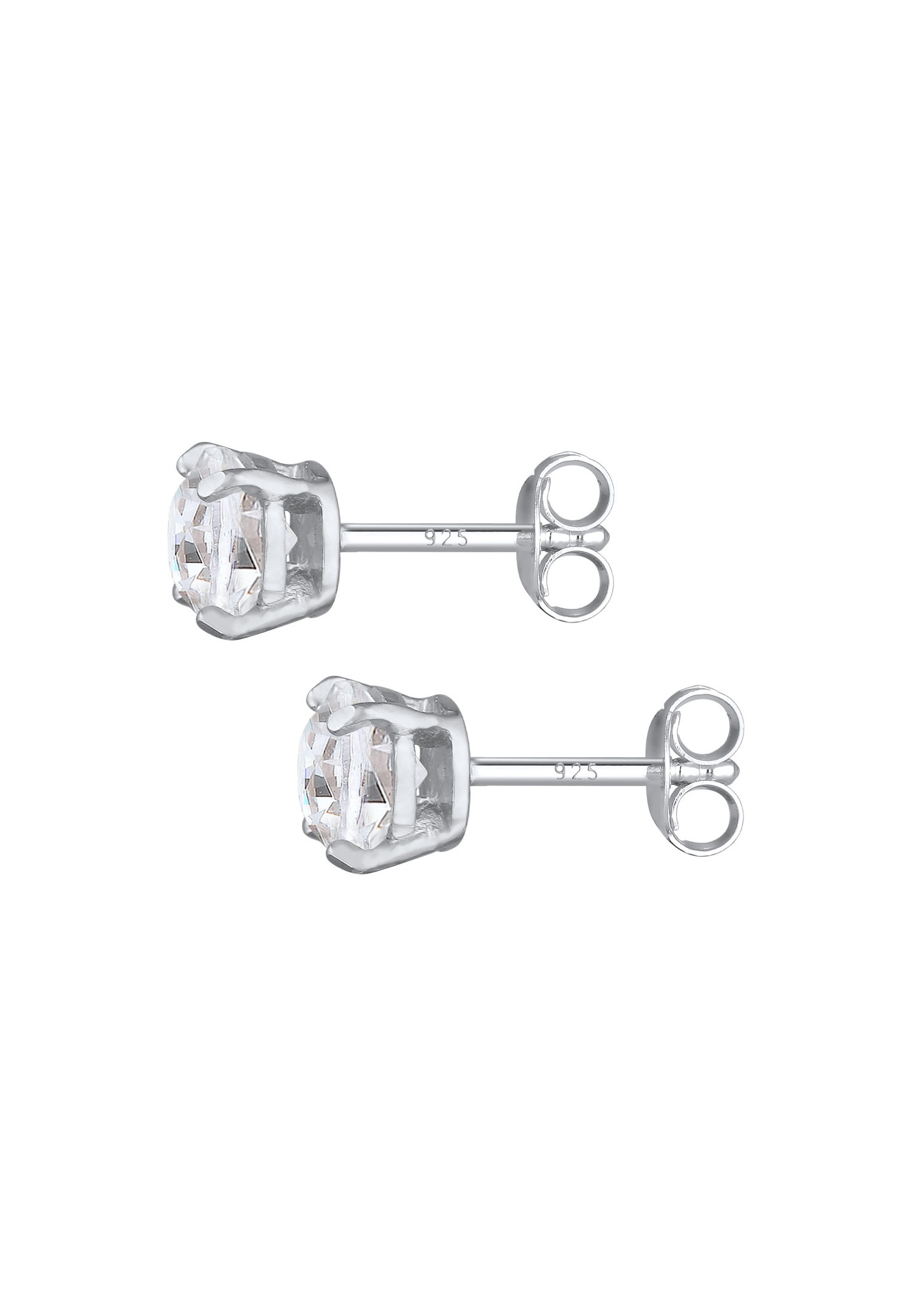 KUZZOI Ohrringe Basic Stecker Geo Kristalle 925 Silber