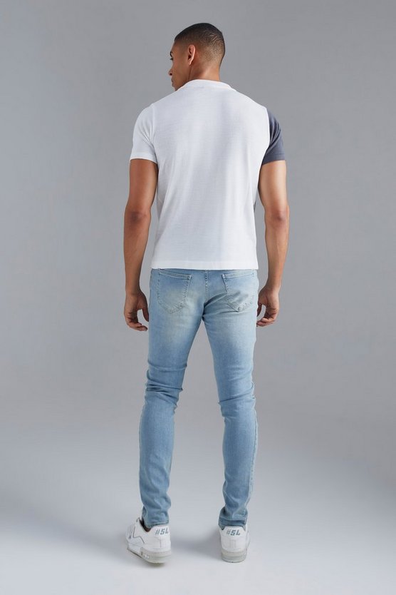 Kurzärmliges Colorblock Strick-Poloshirt mit halbem Reißverschluss
