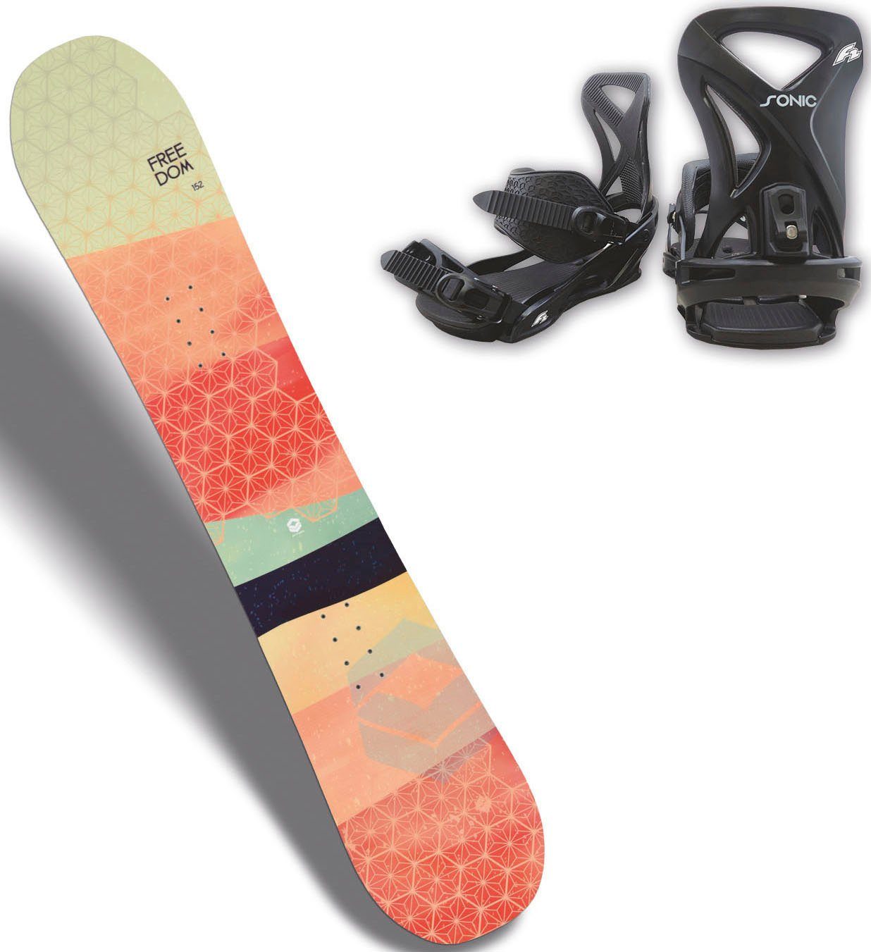 F2 Snowboard FTWO FREEDOM WOMAN APRICOT 21/22 (Set)