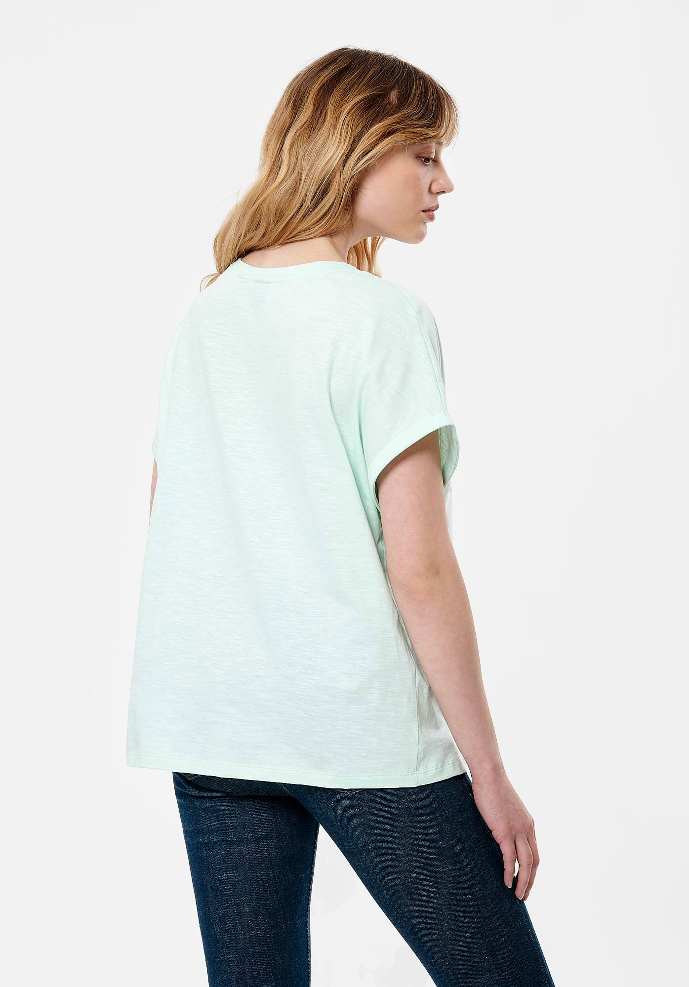 JOULI  T-shirt bleu Femme en 100% coton