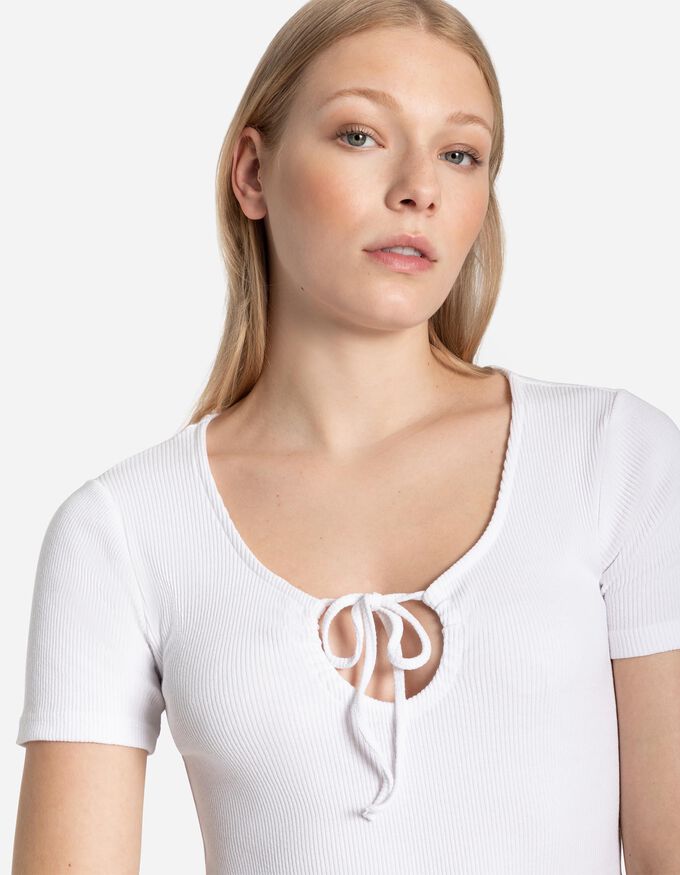 T-Shirt - Schlüsselloch-Ausschnitt