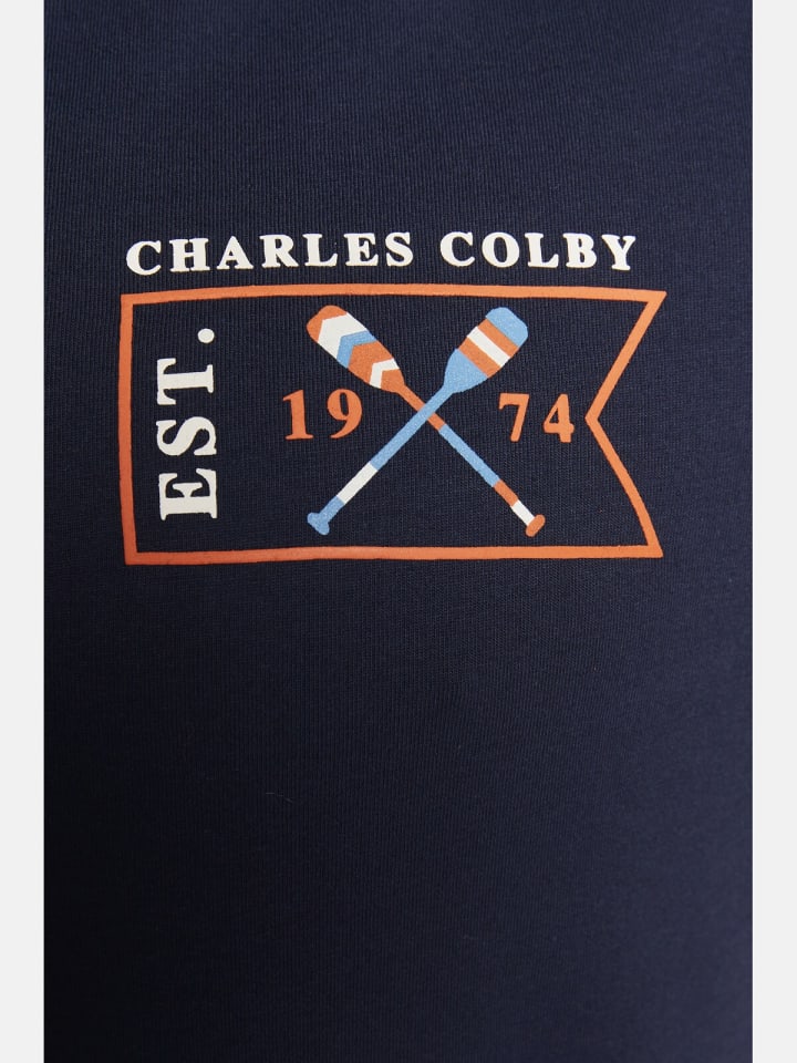 Charles Colby T-Shirt EARL MAXEN in dunkelblau günstig kaufen