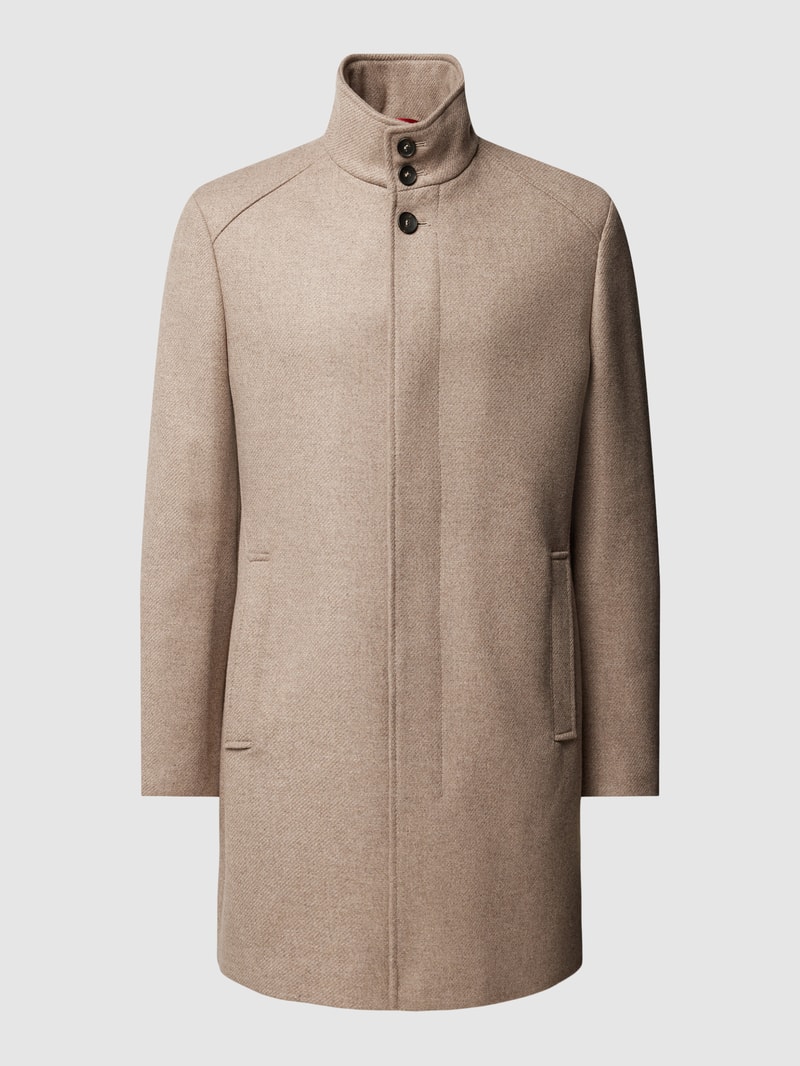 Kurzmantel mit verdeckter Knopfleiste Modell 'Show' in beige