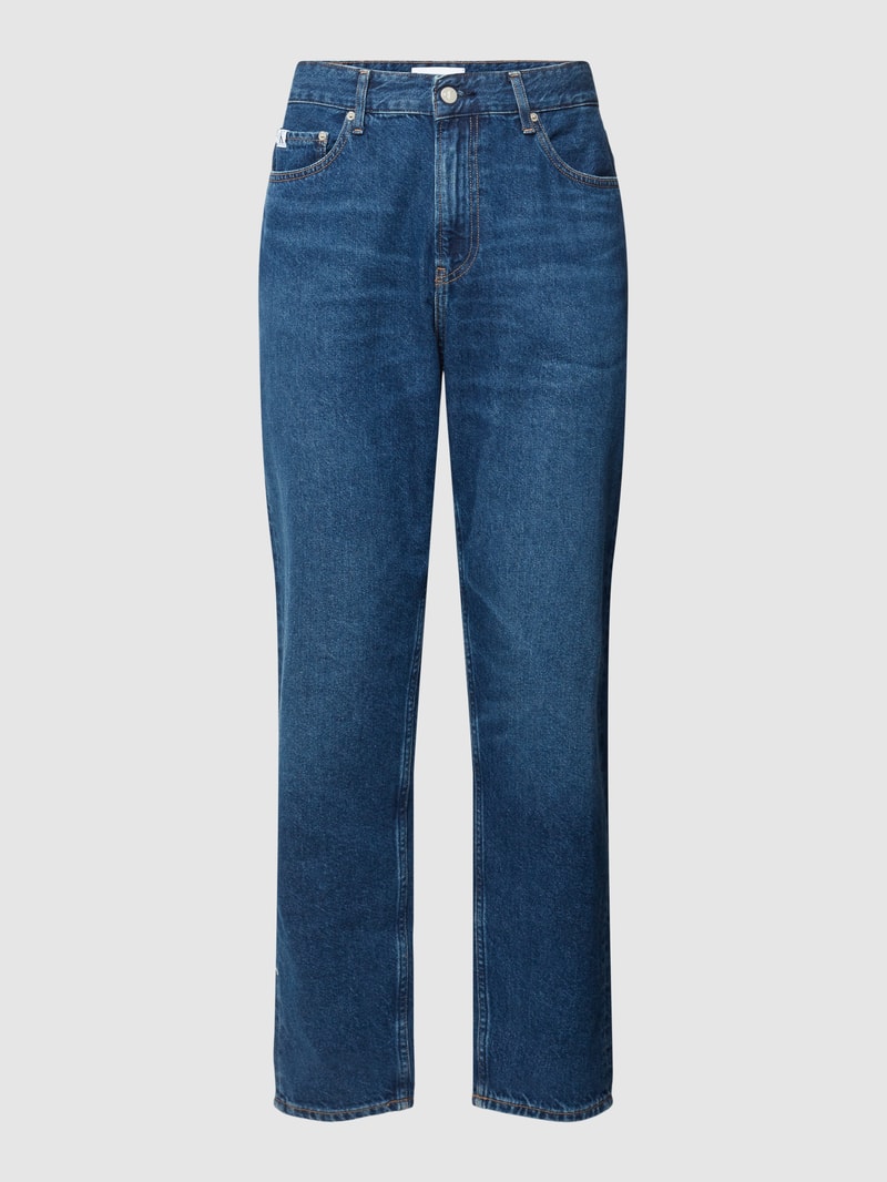 Regular Tapered Fit Jeans mit 5-Pocket-Design in jeans