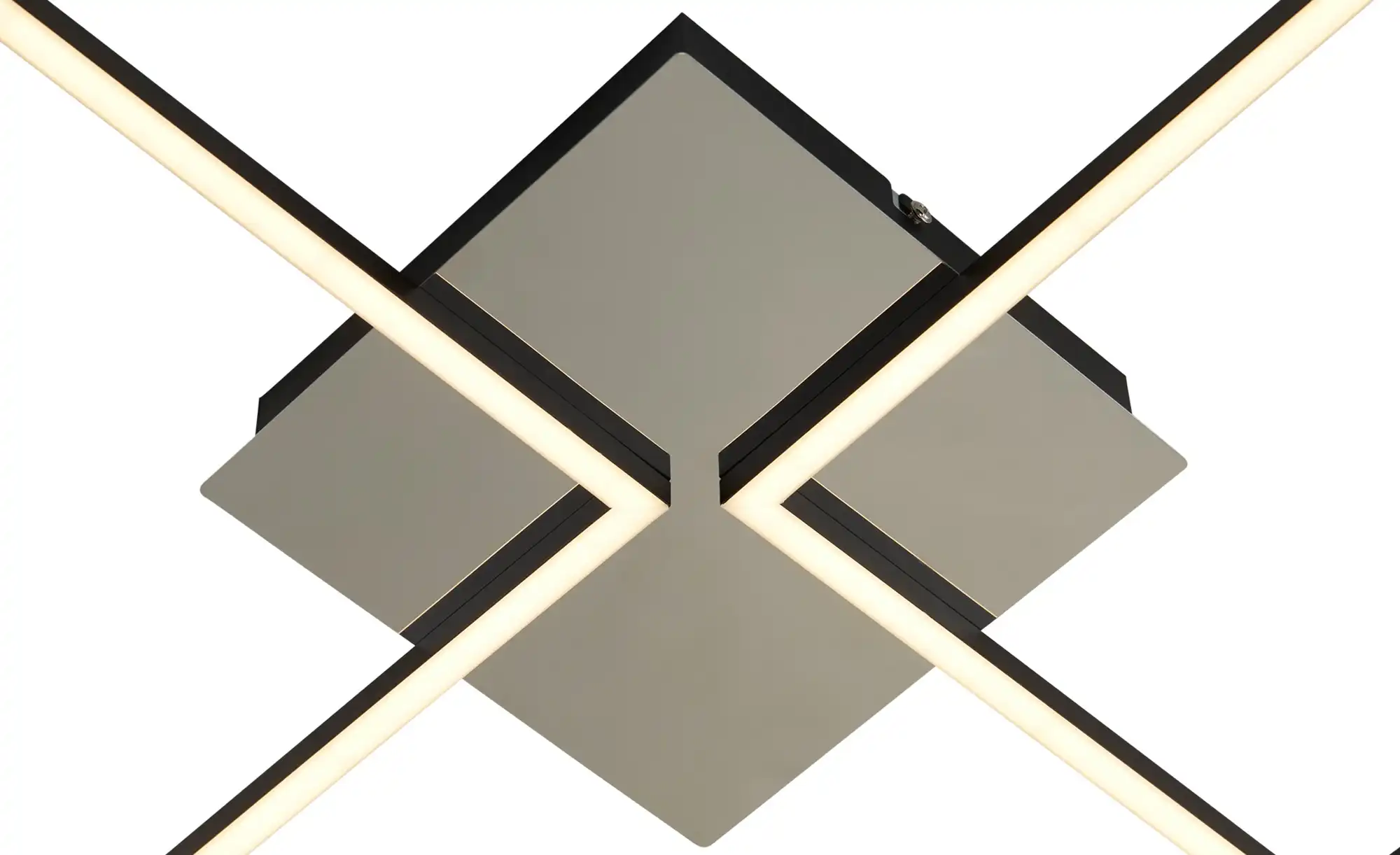 KHG LED-Deckenleuchte, 2-flammig, schwarz/chrom