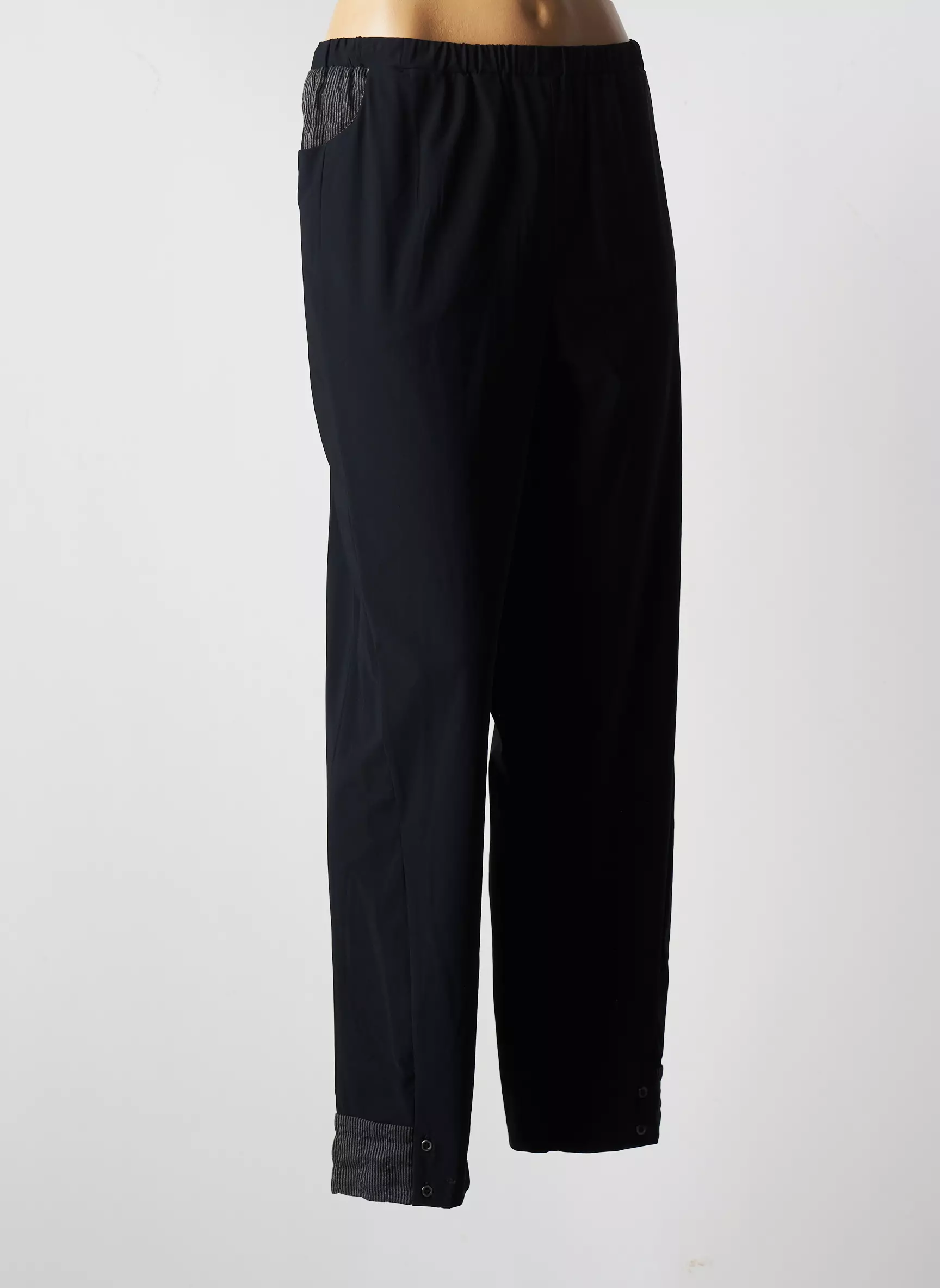 Franck Anna Pantalon7 8 Femme couleur noir