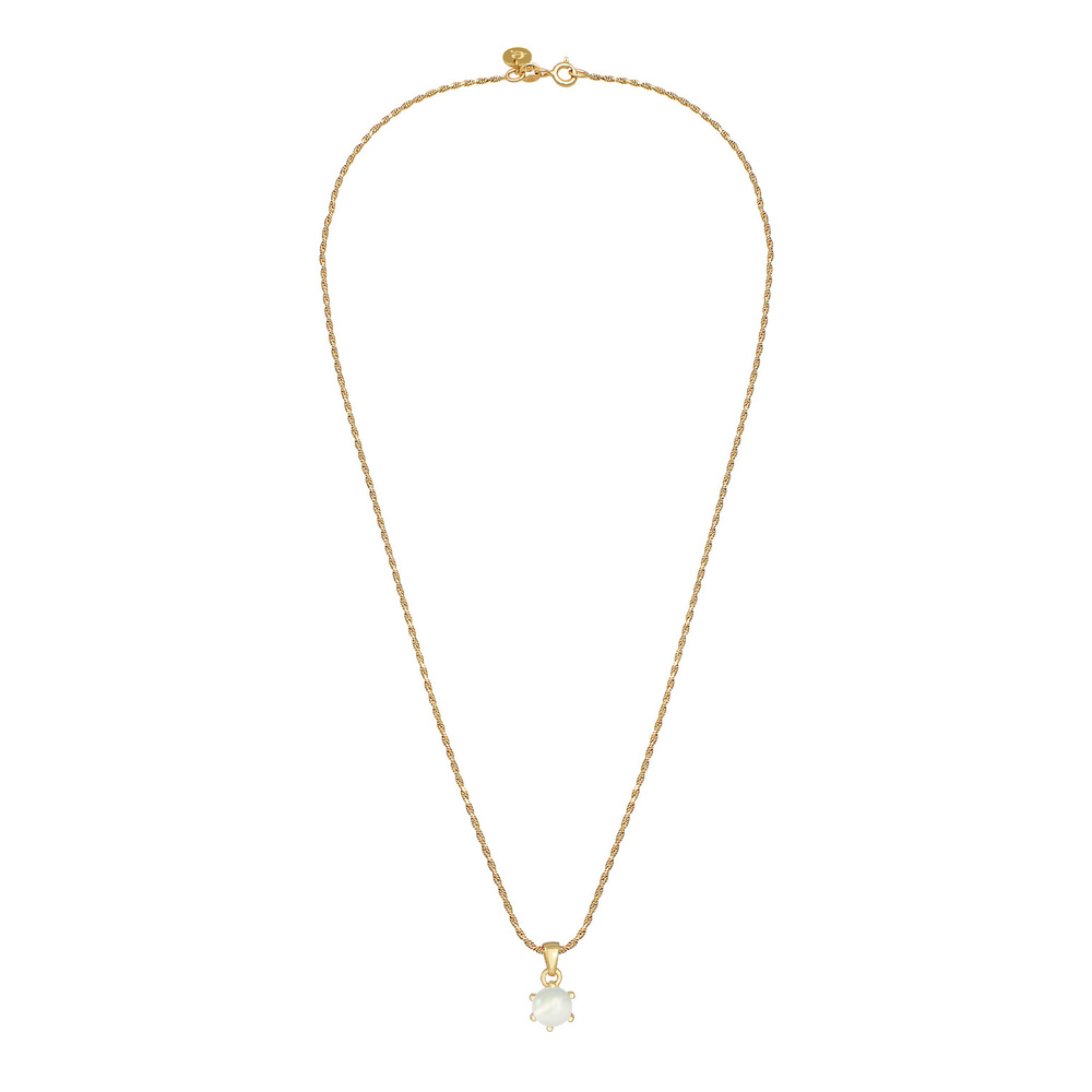 Elli PREMIUM Elli PREMIUM Collier Pendentif en pierre de lune pour dames Collier classique ave collier