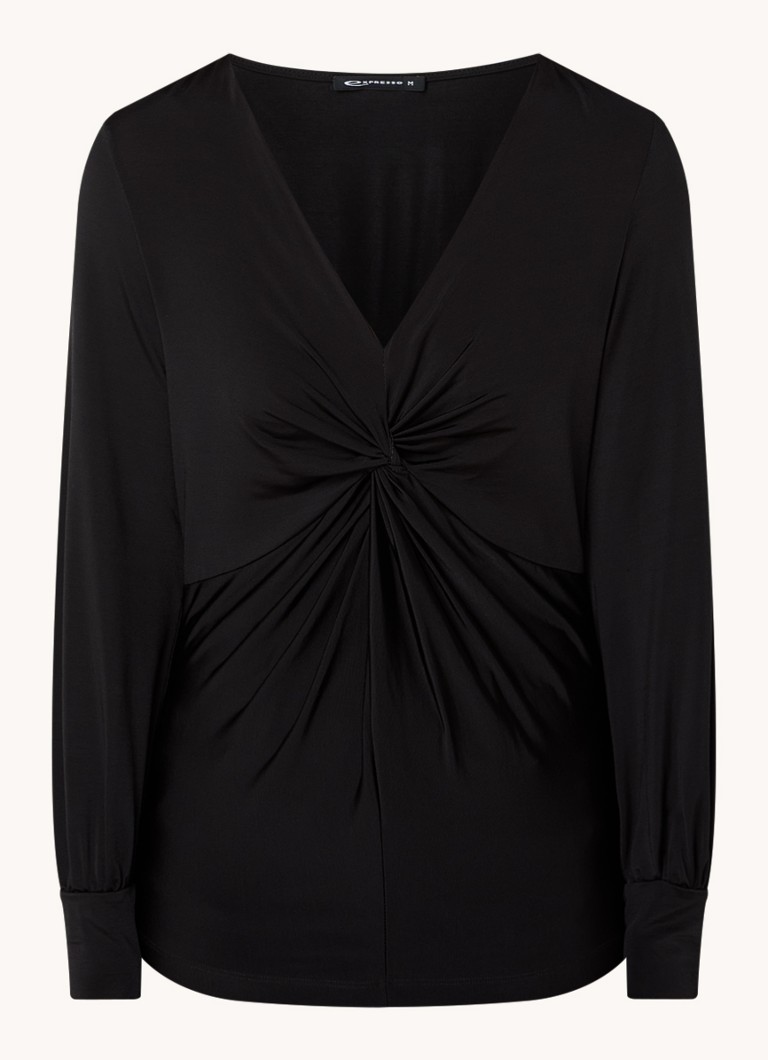 Expresso  Tuniek met geknoopt detail en V-hals