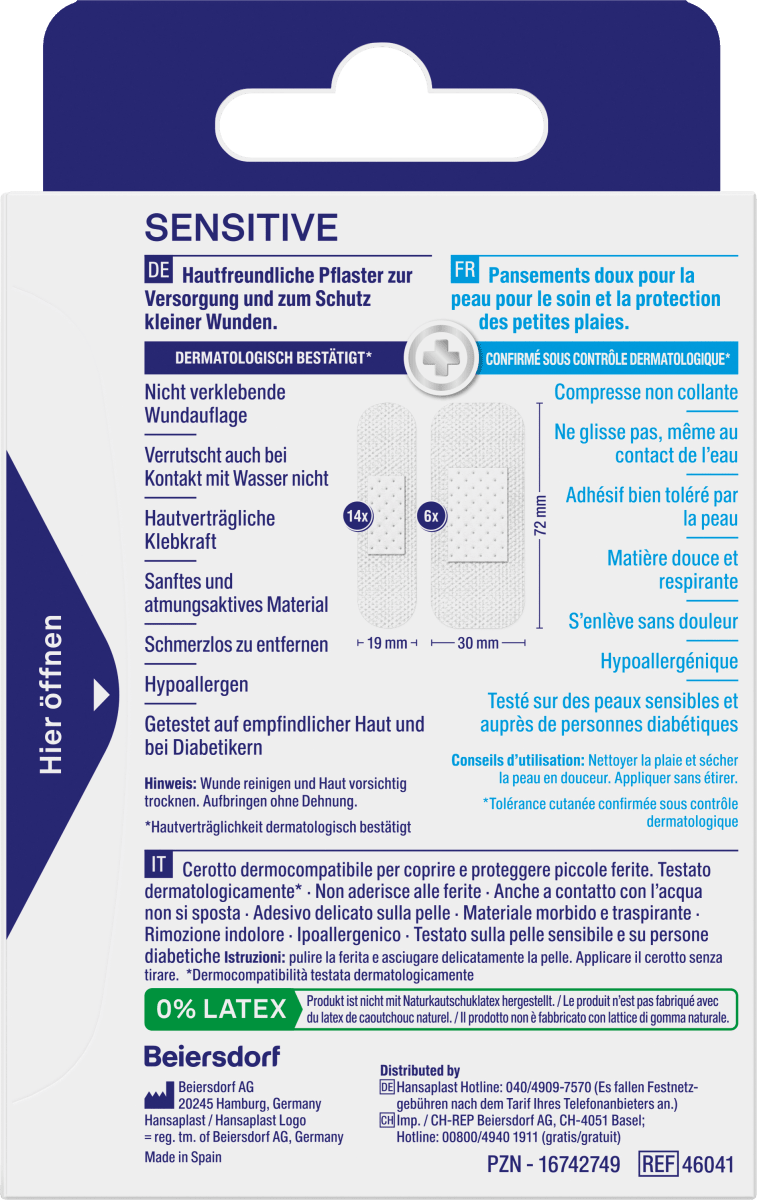 Pflaster Strips Sensitive, 20 St