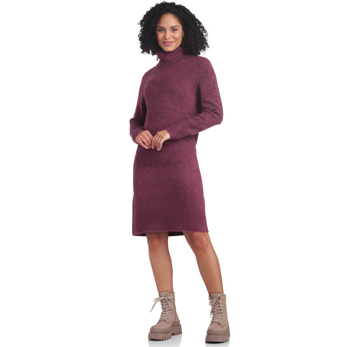 Damen Strickkleid mit Rollkragen