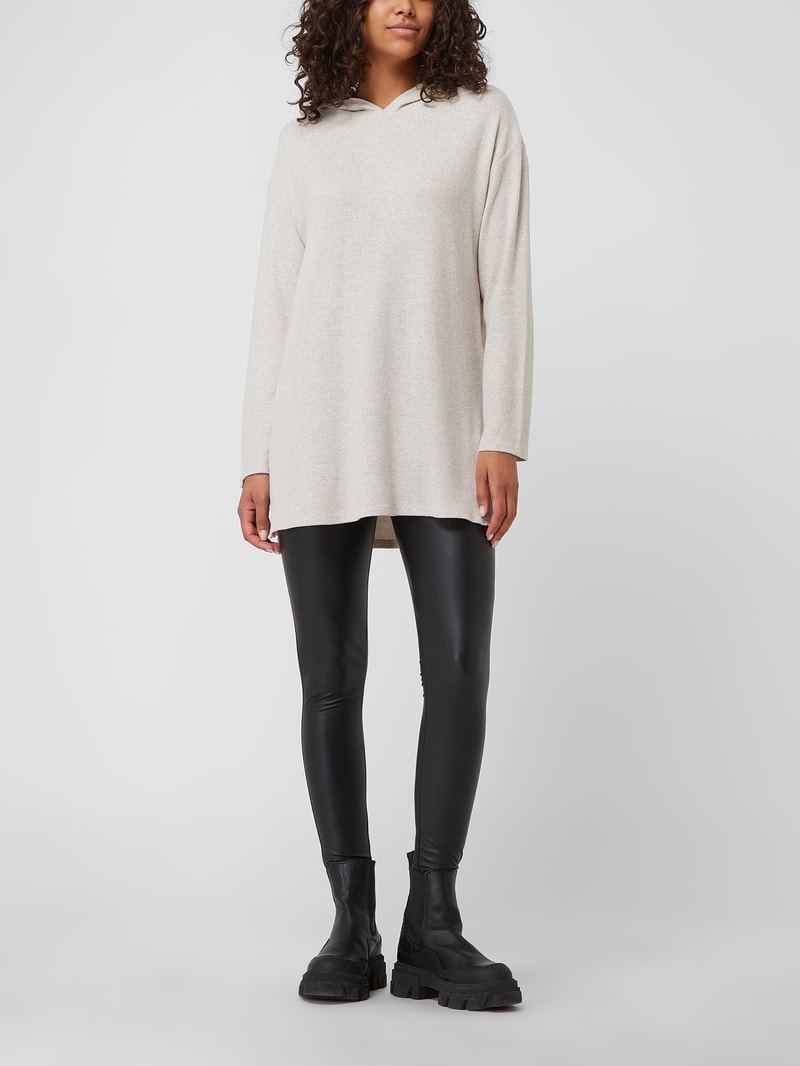 Leggings in Leder-Optik in schwarz
