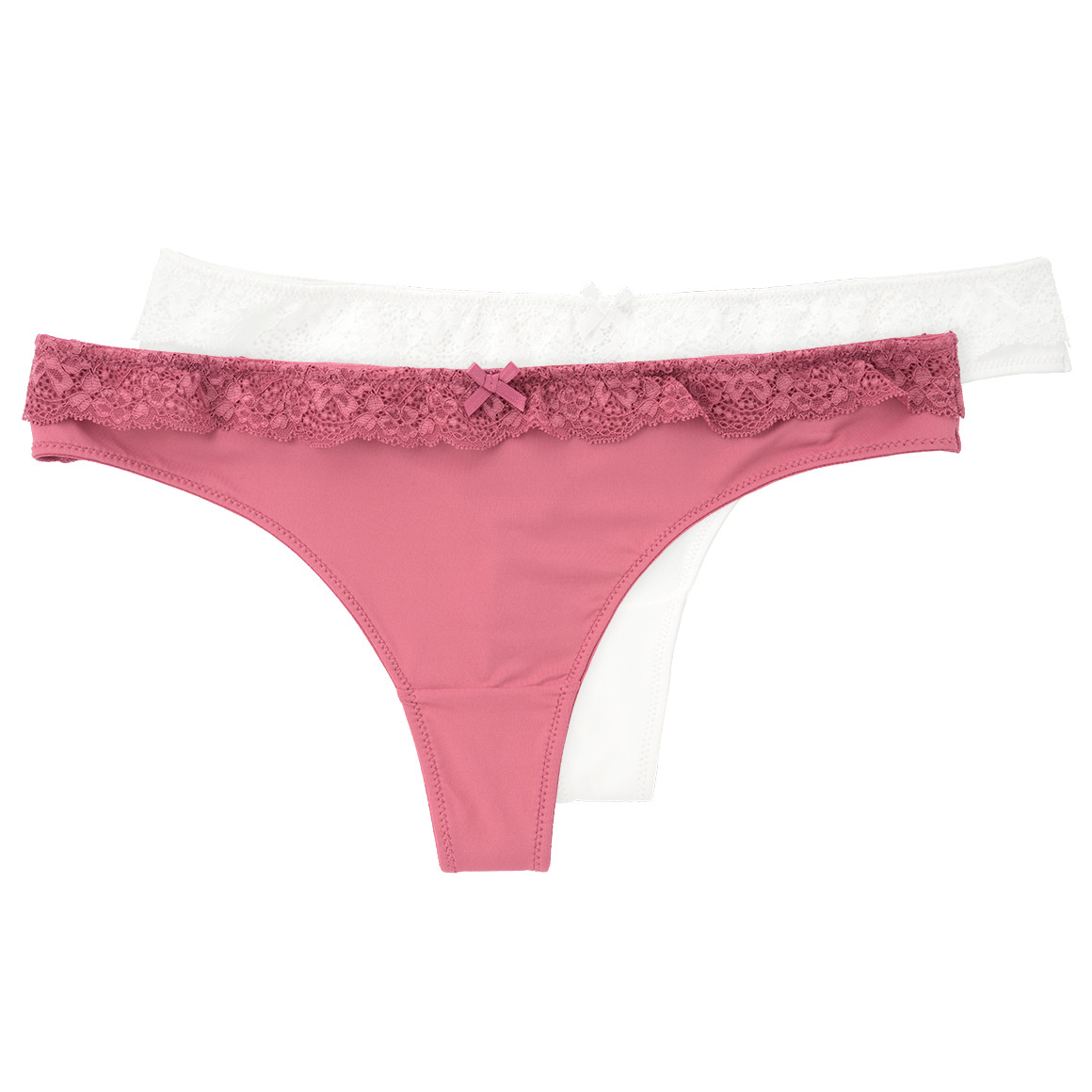 2 Damen Strings mit Spitze