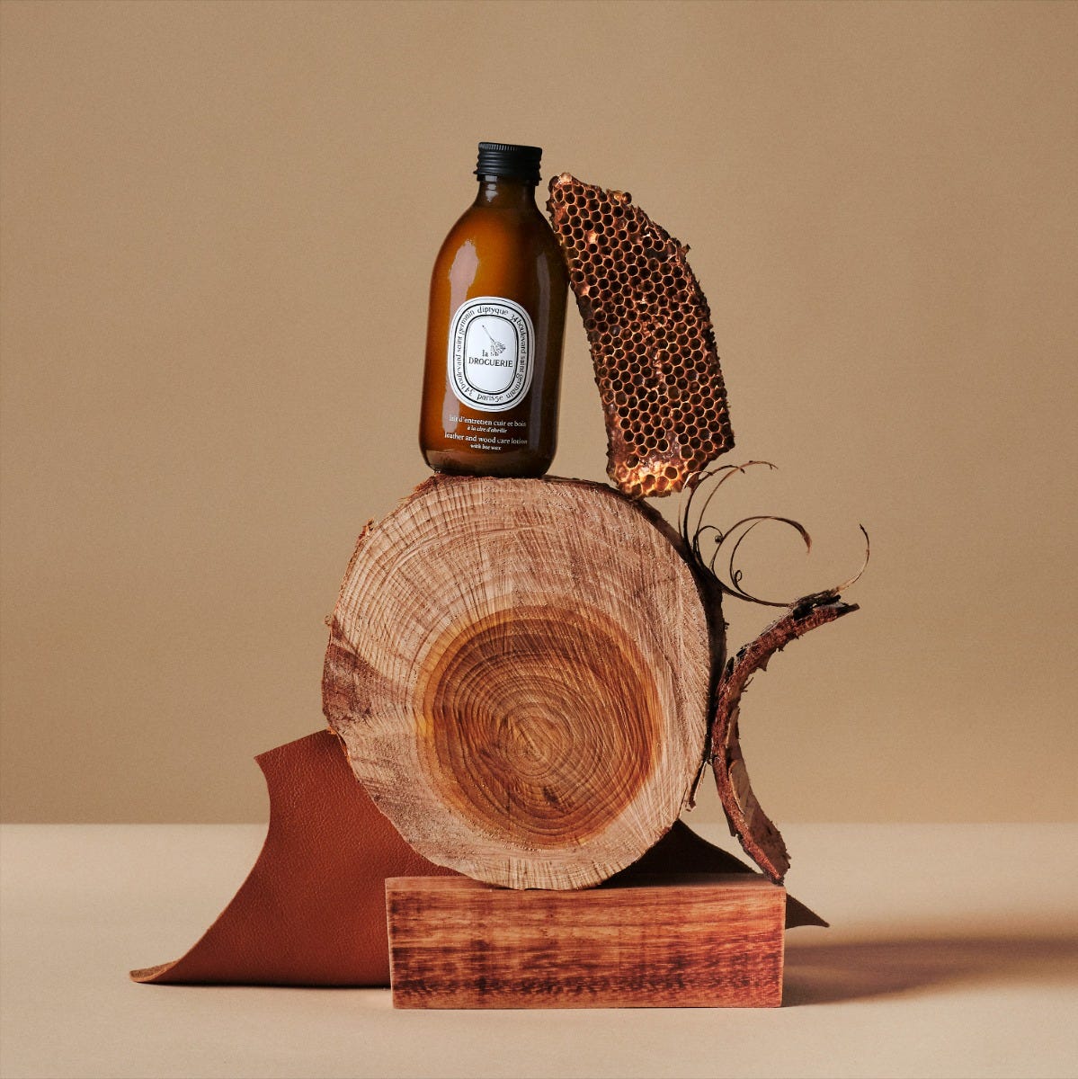 La Droguerie - Lait d'entretien cuir et bois à la cire d'abeille