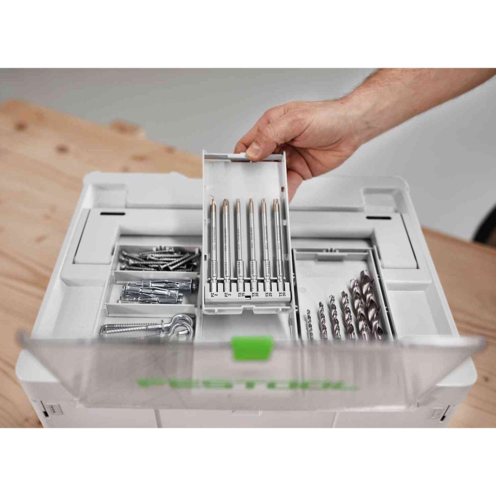 FESTOOL Systainer3 SYS 3 médio 237 mm x 396 mm com tampa de armazenamento 577348