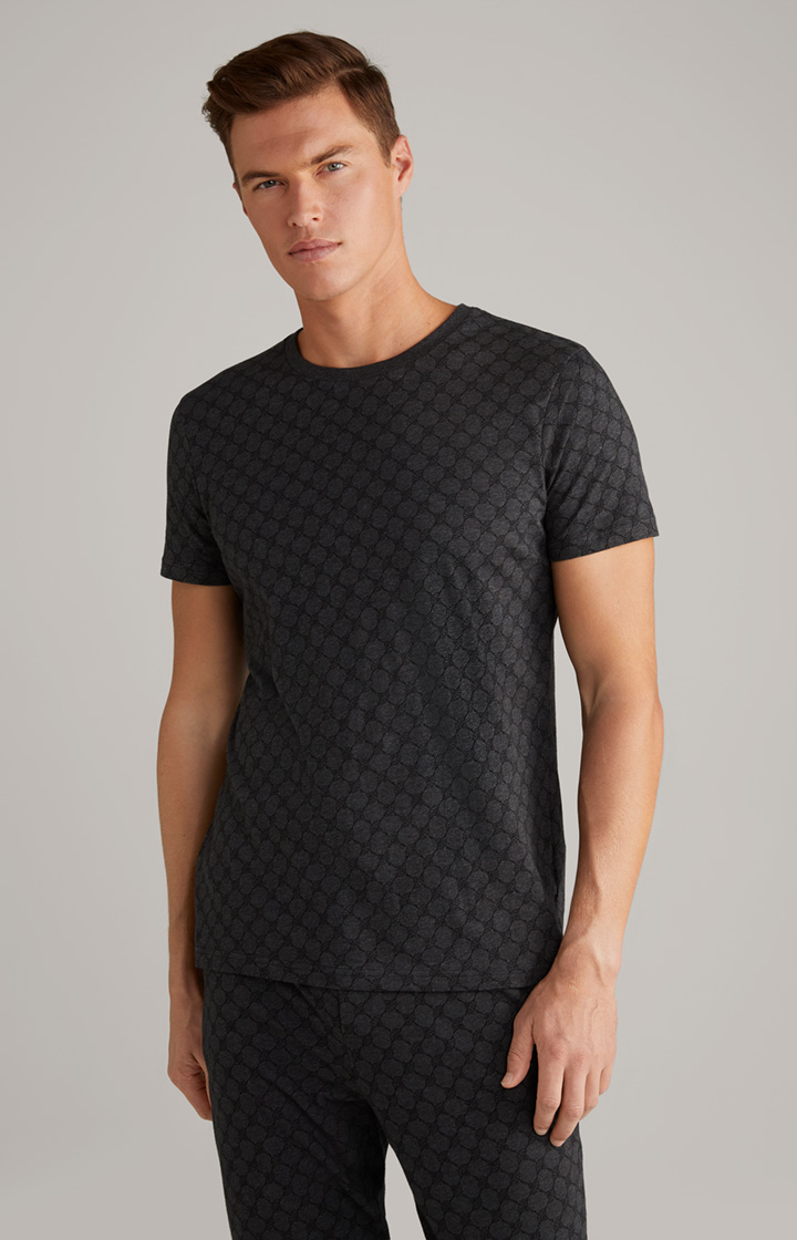 Loungewear T-Shirt in Anthrazit meliert