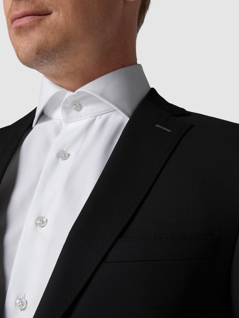 Modern Fit 2-Knopf-Sakko aus Schurwolle in schwarz