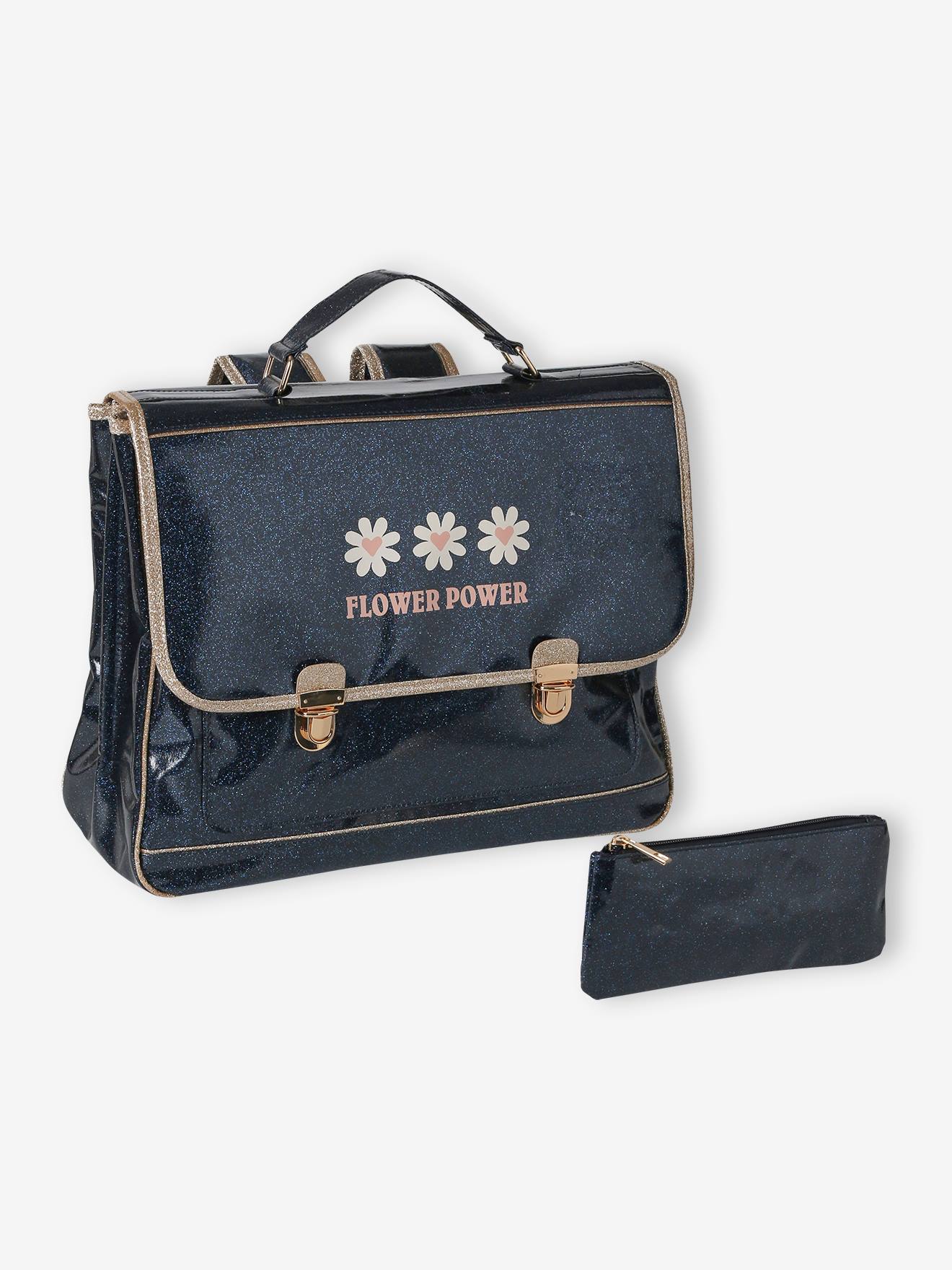 Cartable + trousse pailletés 
