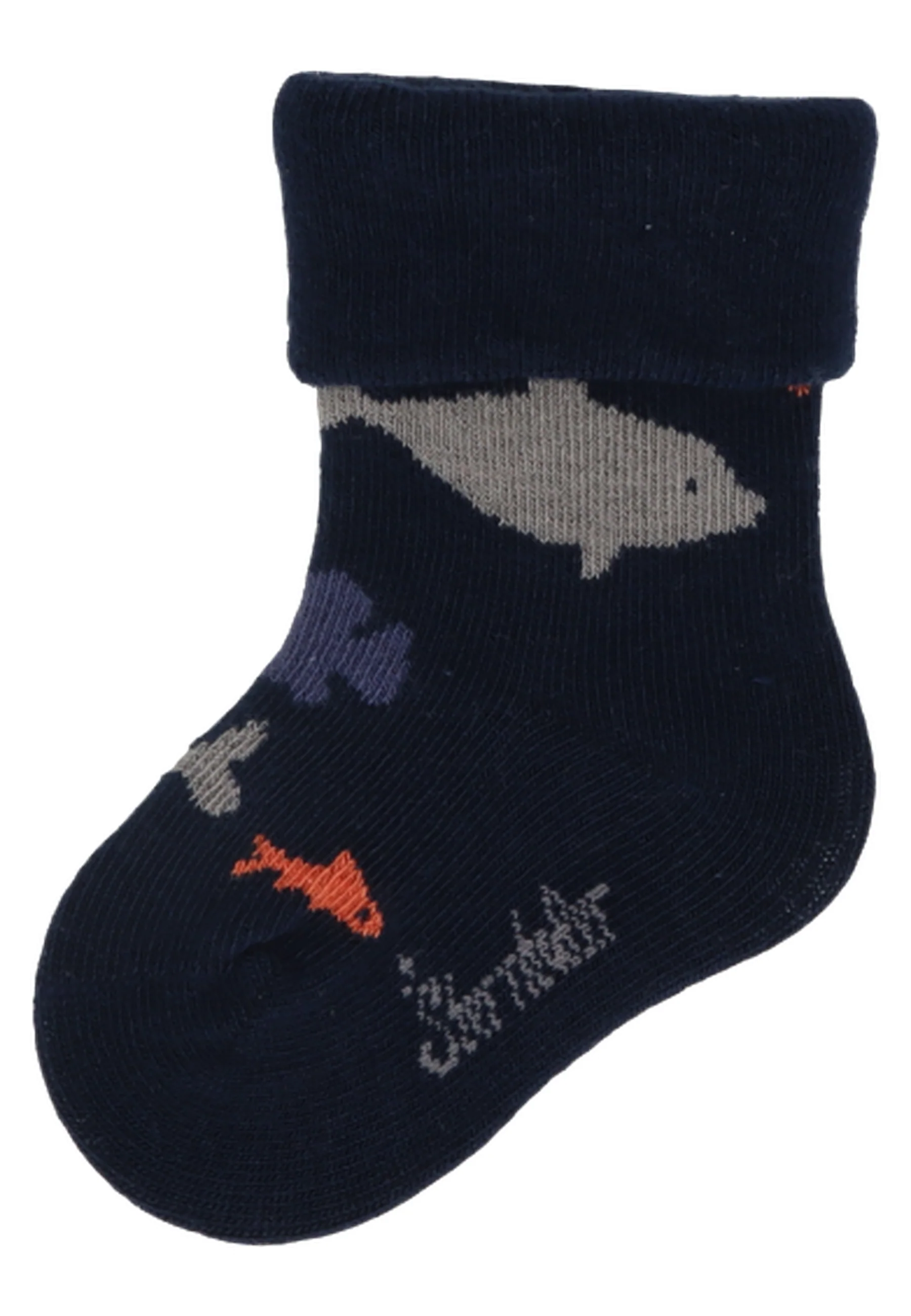 Socken im 3er Pack mit Motiv Hai in versch. Farben
