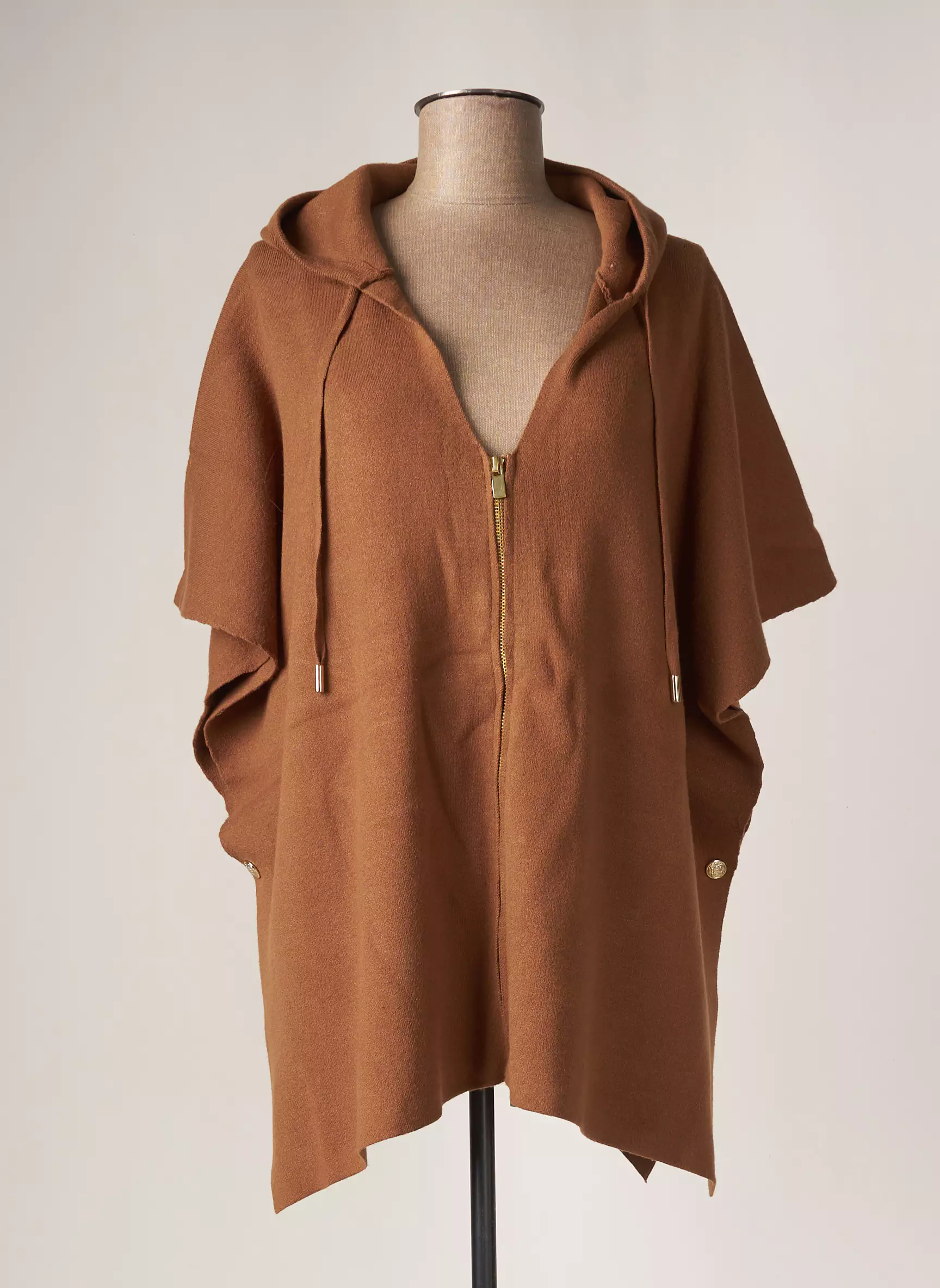 Eva Kayan Gilets Manches Courtes Femme couleur marron