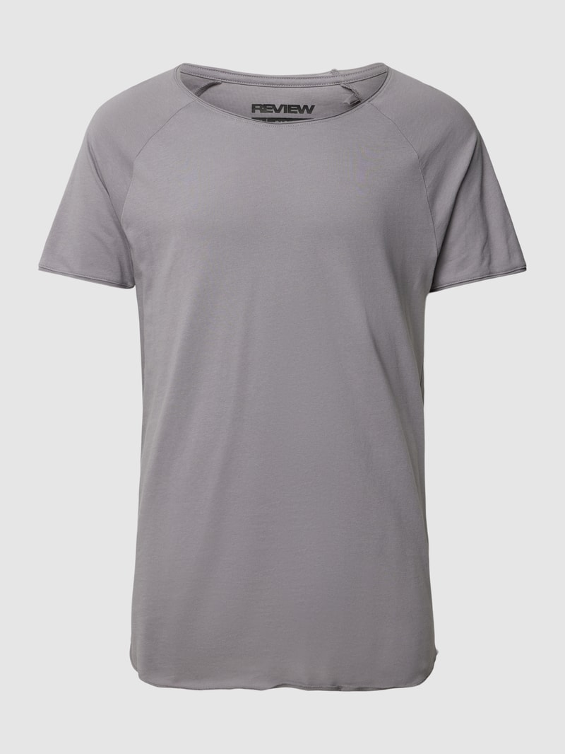 T-Shirt mit Rundhalsausschnitt in mittelgrau