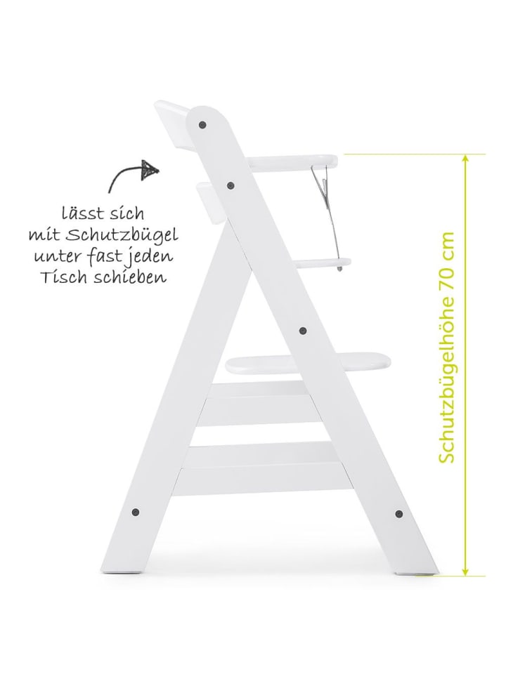 Hauck Alpha Plus White Newborn Set - 4-tlg. Hochstuhl in weiss,grau günstig kaufen onesize