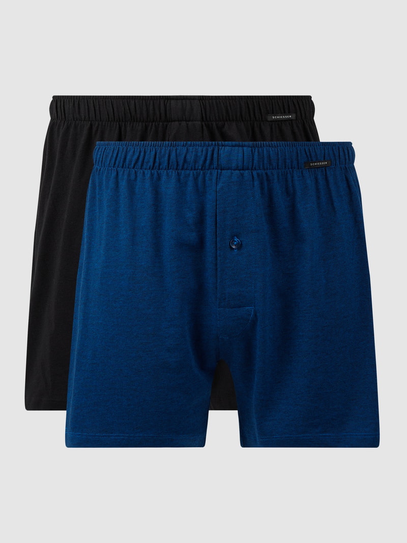 Boxershorts aus Baumwolle im 2er-Pack in jeans meliert