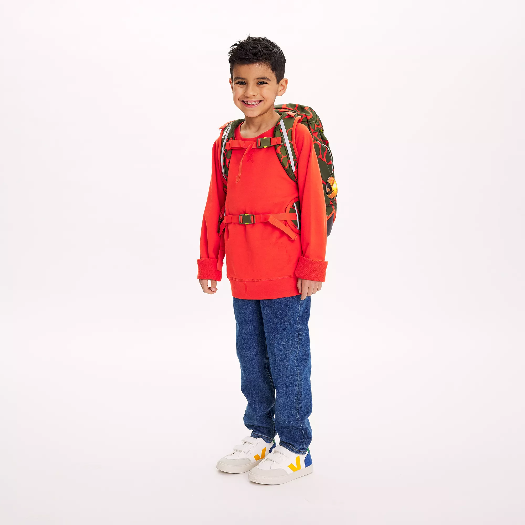 ergobag Schulrucksack-Set Feuerspeibär