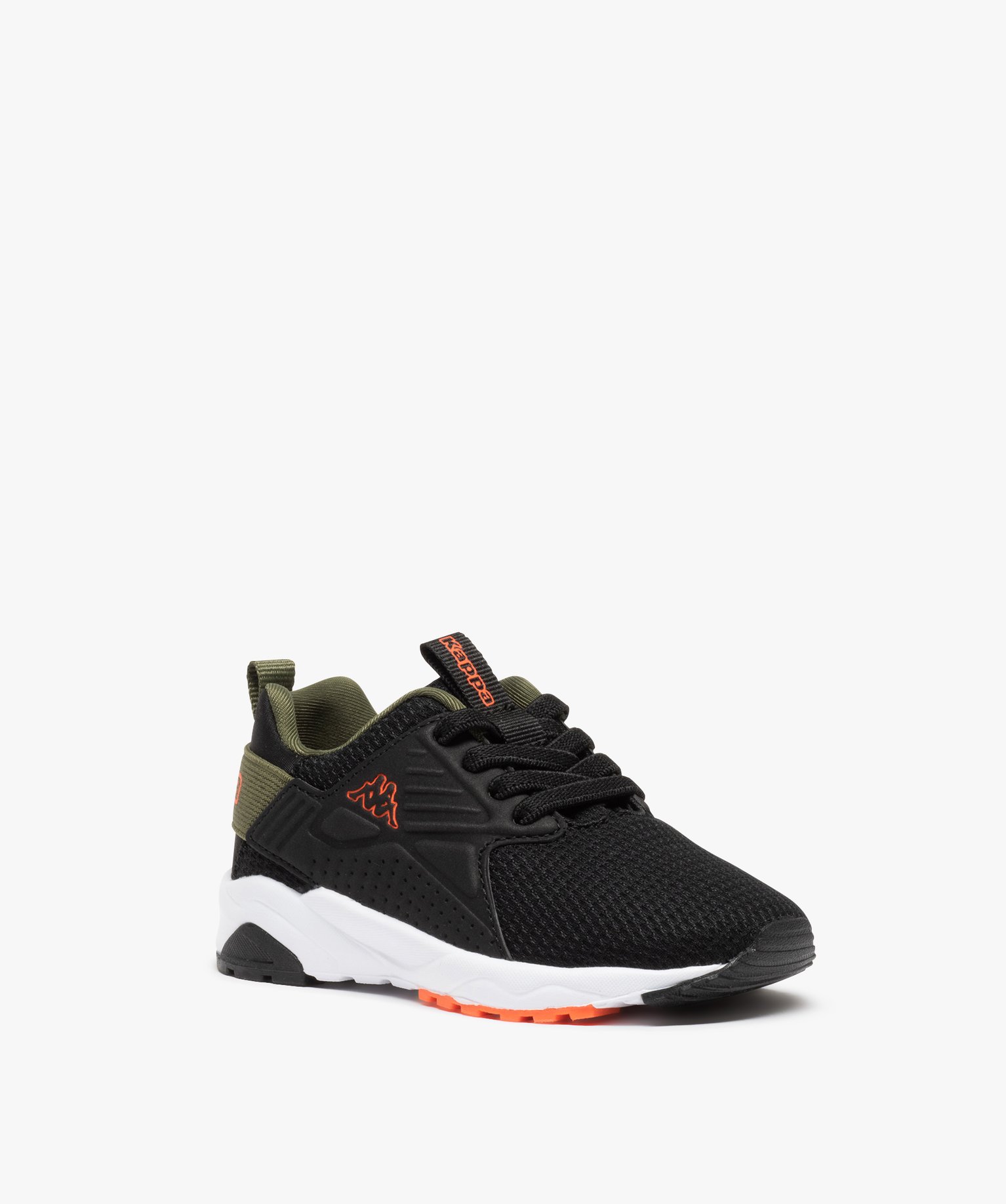 Baskets Garçon running à lacets élastiques – Kappa San ... noir | GEMO