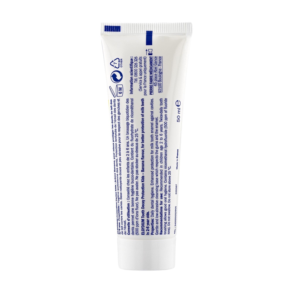 Oral Care ELGYDIUM Kids Protection Caries Banane Tube 50 ml dentifrice
