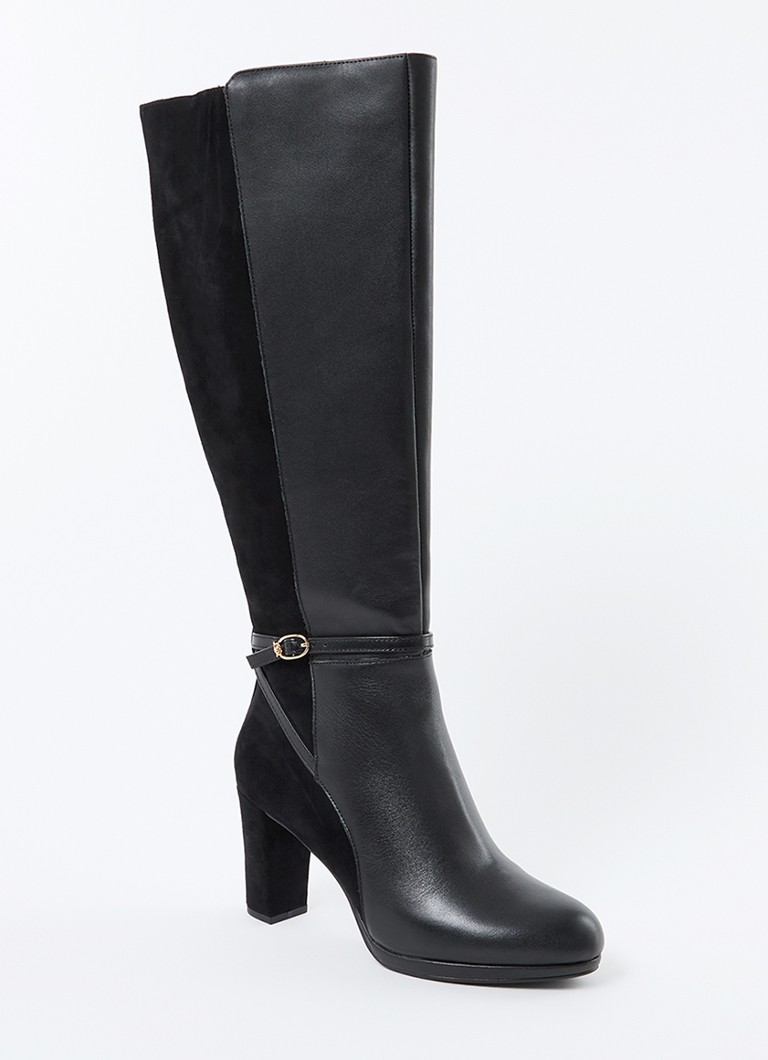 Dune London  Tariah laars van leer met gespdetail