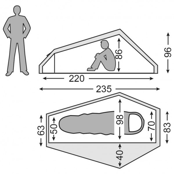 Nordisk - Telemark 1 LW - 1-Personen Zelt