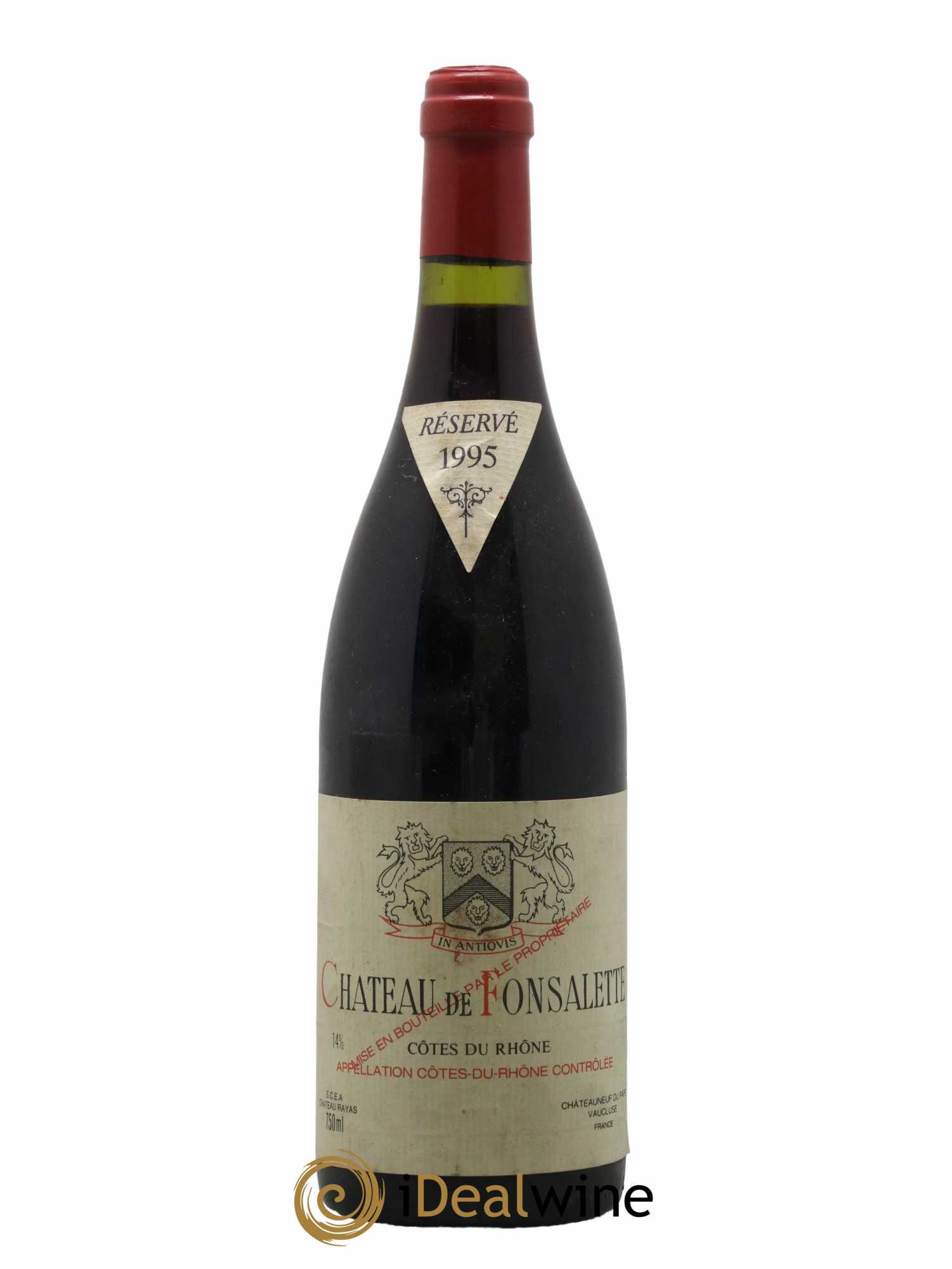 Côtes du Rhône Château de Fonsalette Emmanuel Reynaud  1995 - Lot de 1 Bouteille