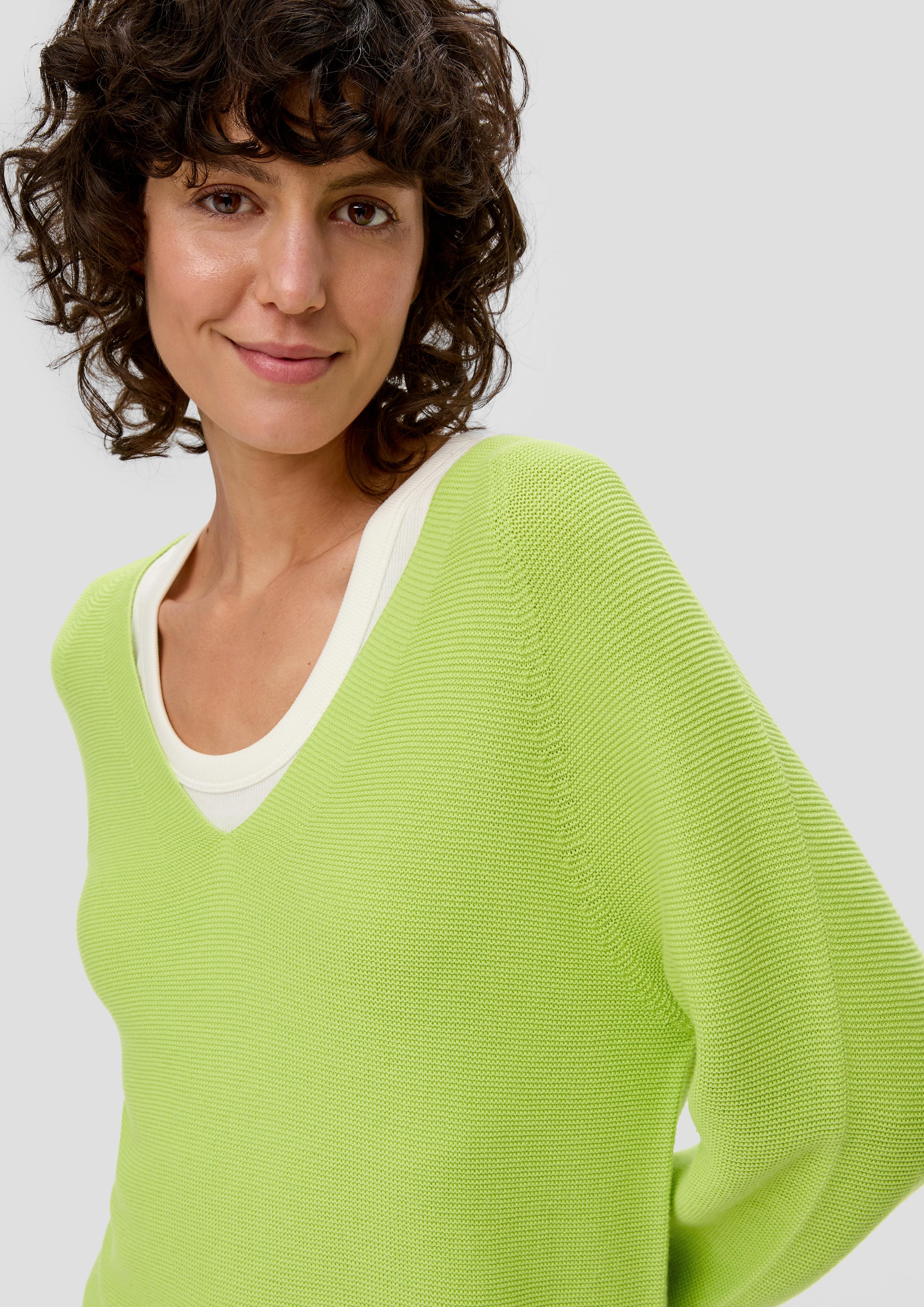 Pullover mit V-Ausschnitt  2145636-7423