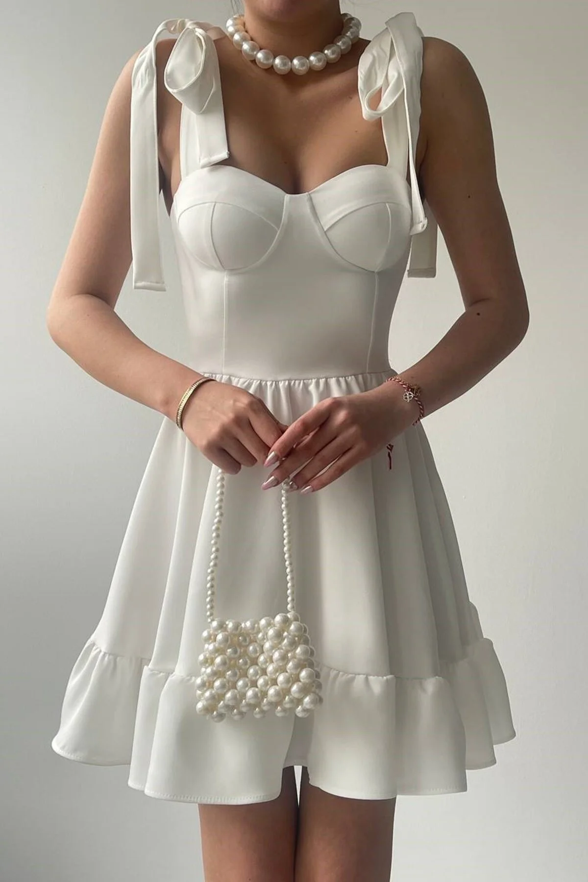 bayansepeti  Kleid - Weiß - A-Linie