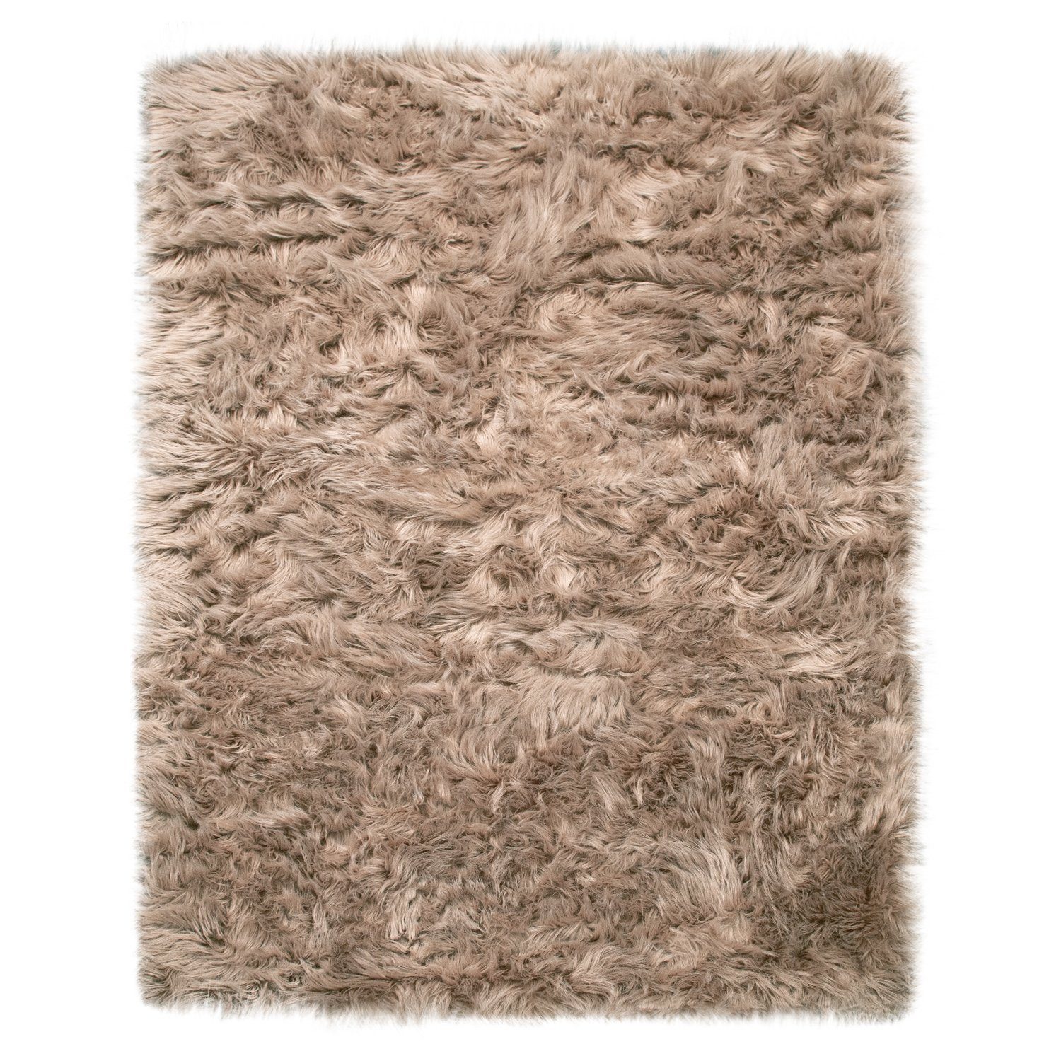 Fellteppich Wohnzimmer Hochflor Teppich Kunst-Fell Design, TT Home, rund, Höhe: 64 mm