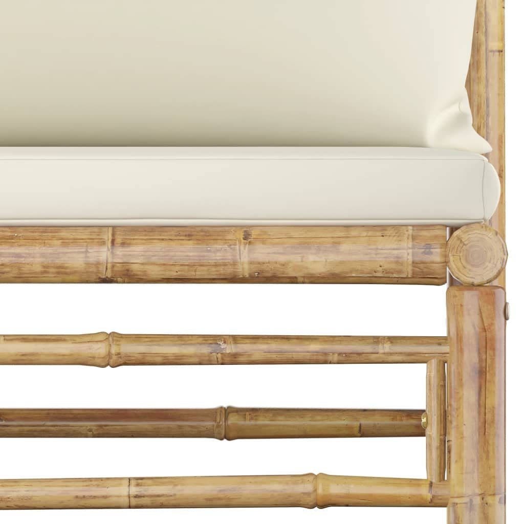 vidaXL Loungesofa 3-tlg. Garten-Lounge-Set mit Kissen Bambus, 1 Teile